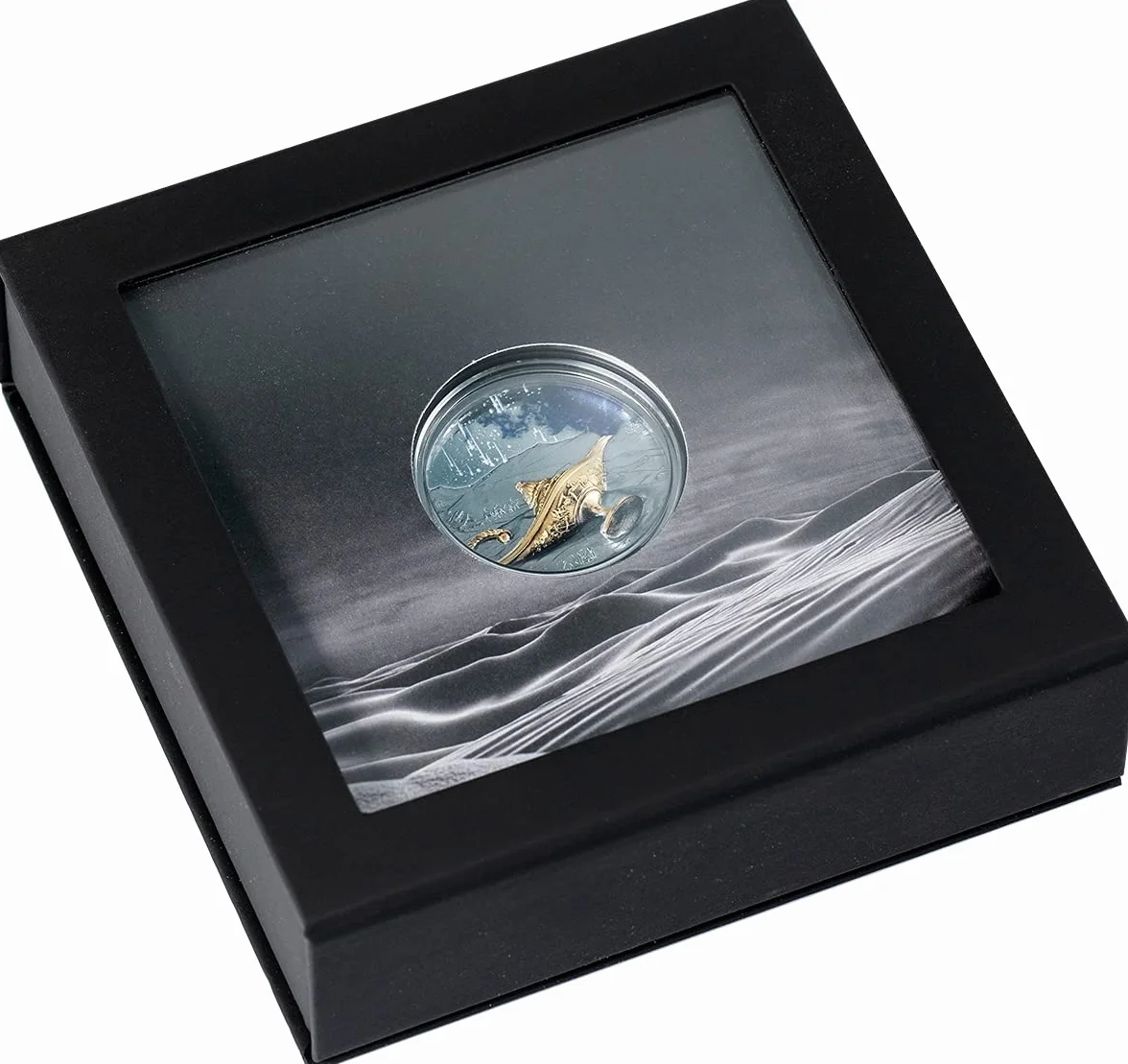 IMPACTO COLECCIONABLES Moneda Magical Lamp 1001 Nights – Las 1001 Noches 1 Oz Plata Pura. Palau 2021 Edición Limitada con Certificado numerado