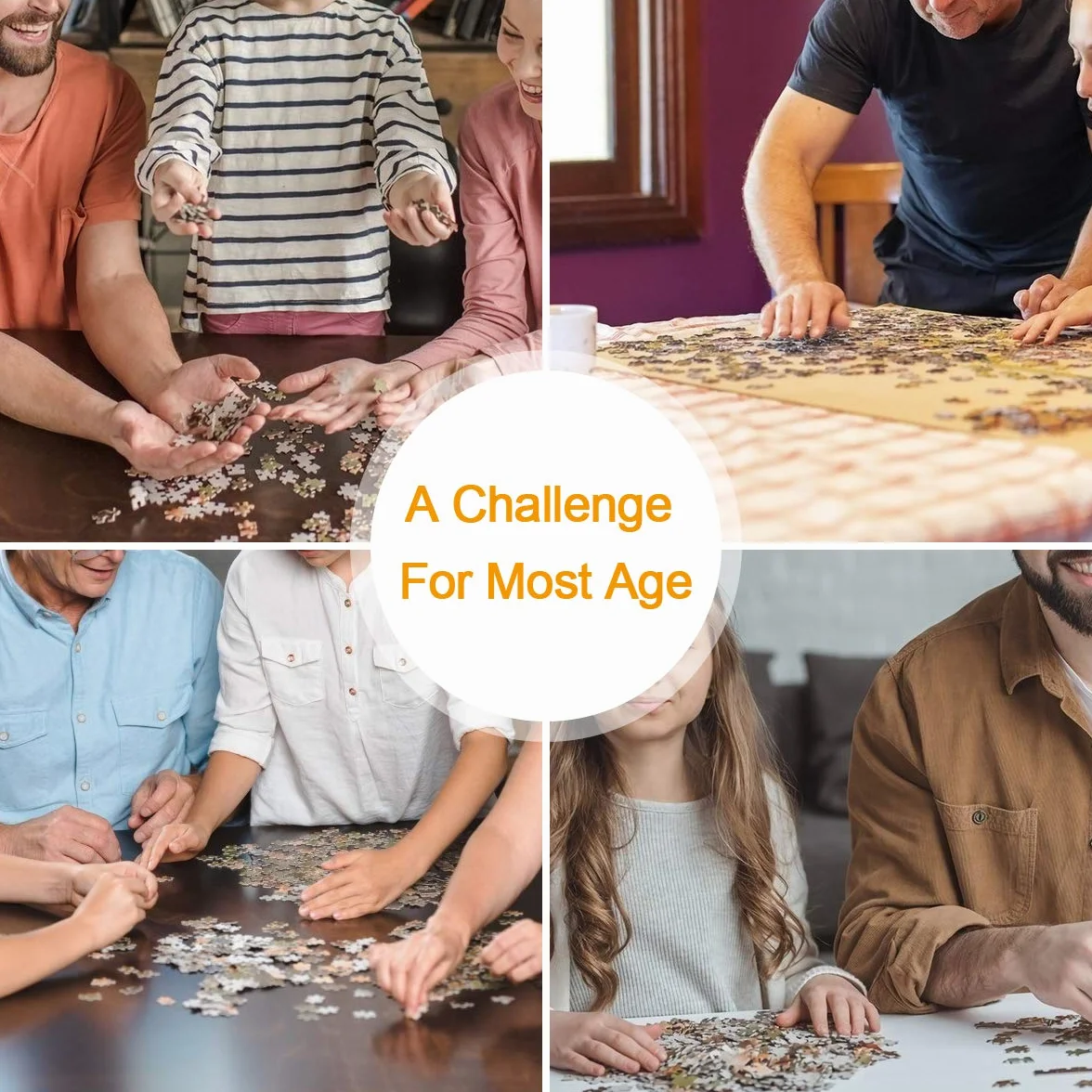 Vicloon Puzzles para Adultos, Puzzle de 1000 Piezas - Globo Aerostático Puzzle, Obra de Arte de Juego de Rompecabezas para Adultos, Rompecabezas de Piso de Impresión de Alta Definición Multicolor