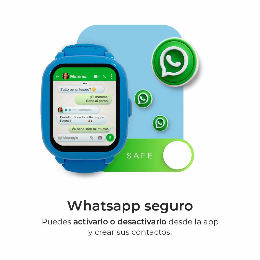 SaveFamily Iconic Plus 2 Reloj Inteligente Niño GPS Llamada Vídeo SOS SIM Gamer