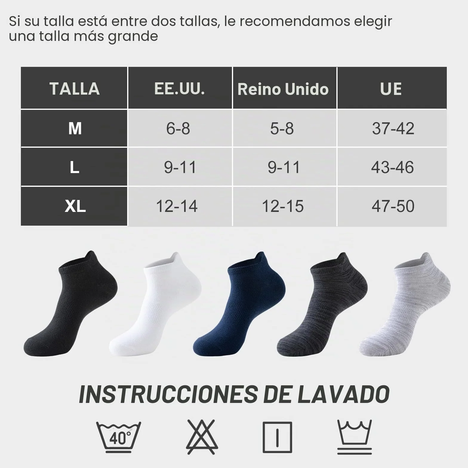 Calcetines Tobilleros de Bambú para Hombre 43-46 y Mujer 37-42, 6 Pares Transpirables Antiampollas
