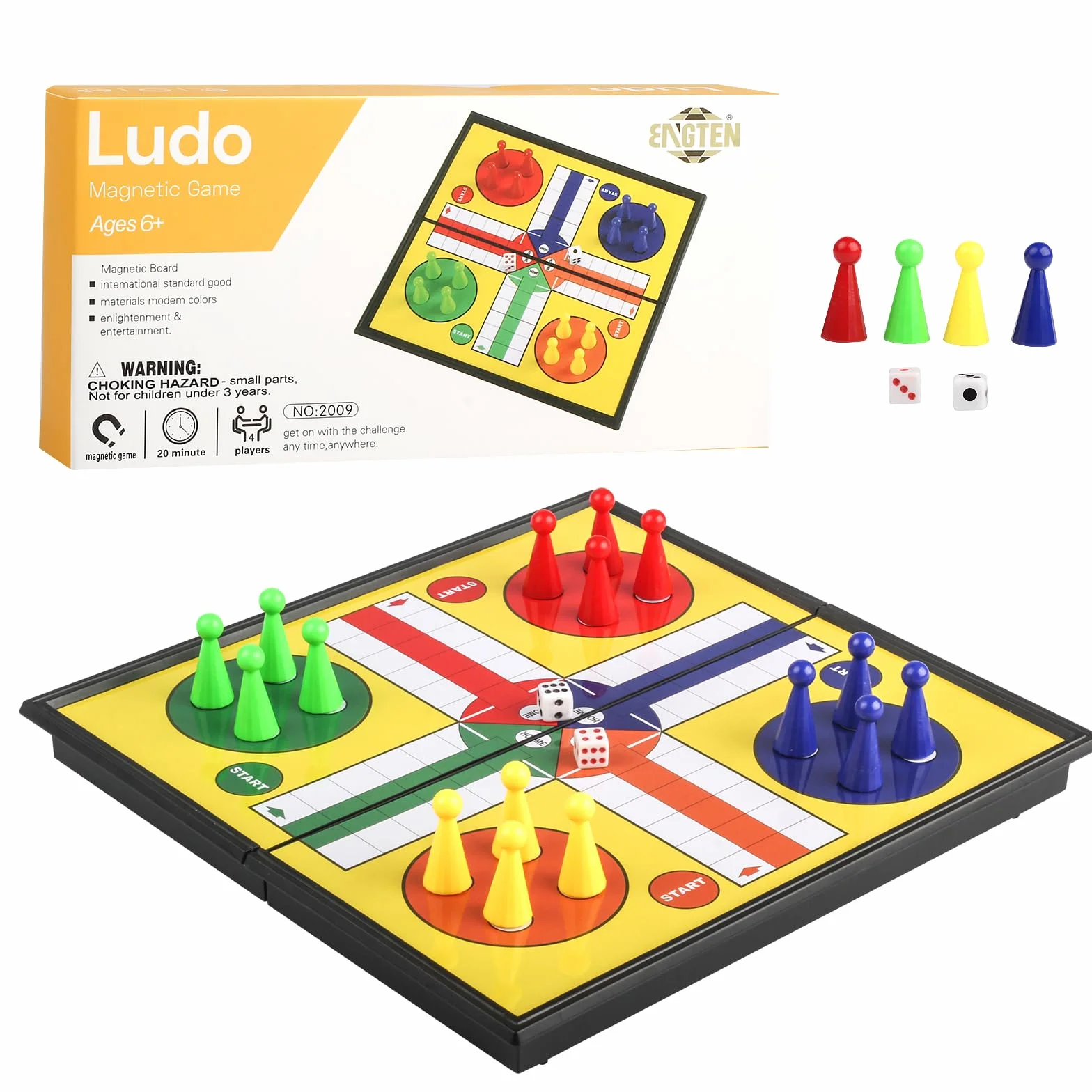 Ludo Magnético Ajedrez Volador Juego de Mesa para Niños Viaje Portátil