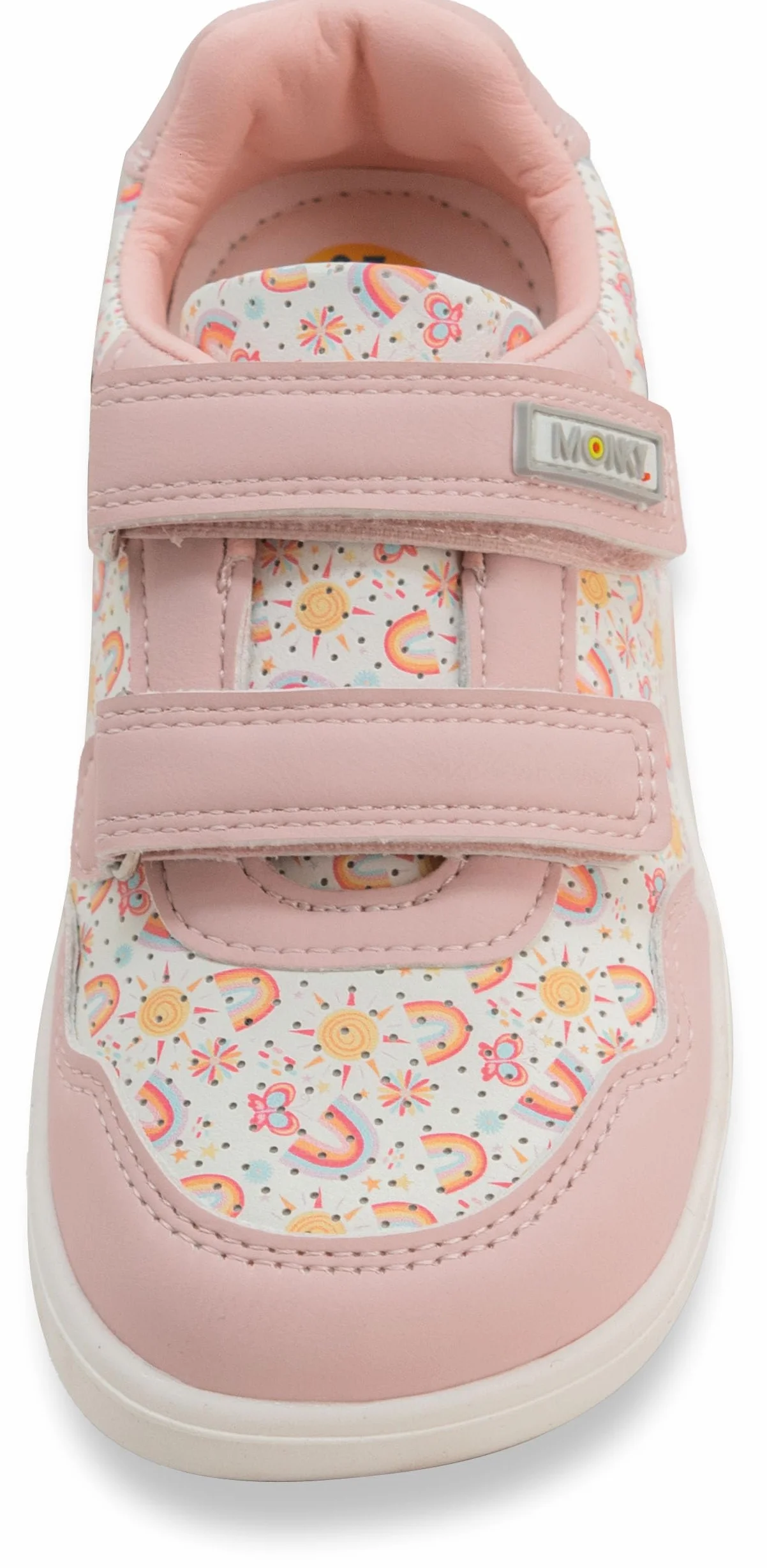 MONKY Zapatillas Barefoot Infantiles LED Puntera Ancha Suela Flexible Antideslizante Cierre Velcro Piel Sintética Tallas 25-30