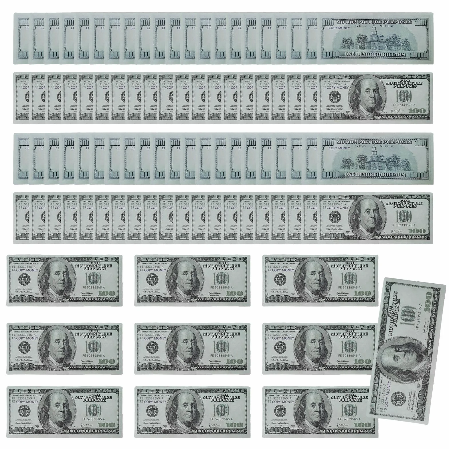 Apoyo dinero, montones de dinero falso, juguetes educativos para niños, facturas de 100 dólares para publicidad, accesorios de película, bromas, juegos de mesa para fiestas de cumpleaños, billetes de