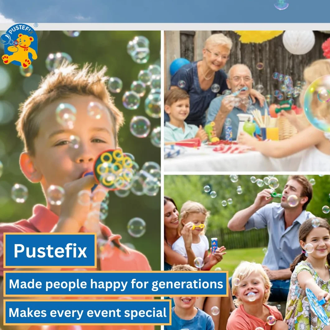 PUSTEFIX Bidón de Recarga I 2,5 l de líquido para Burbujas I Burbujas de Colores I Burbujas para Bodas, cumpleaños Infantiles, Festivales de Verano