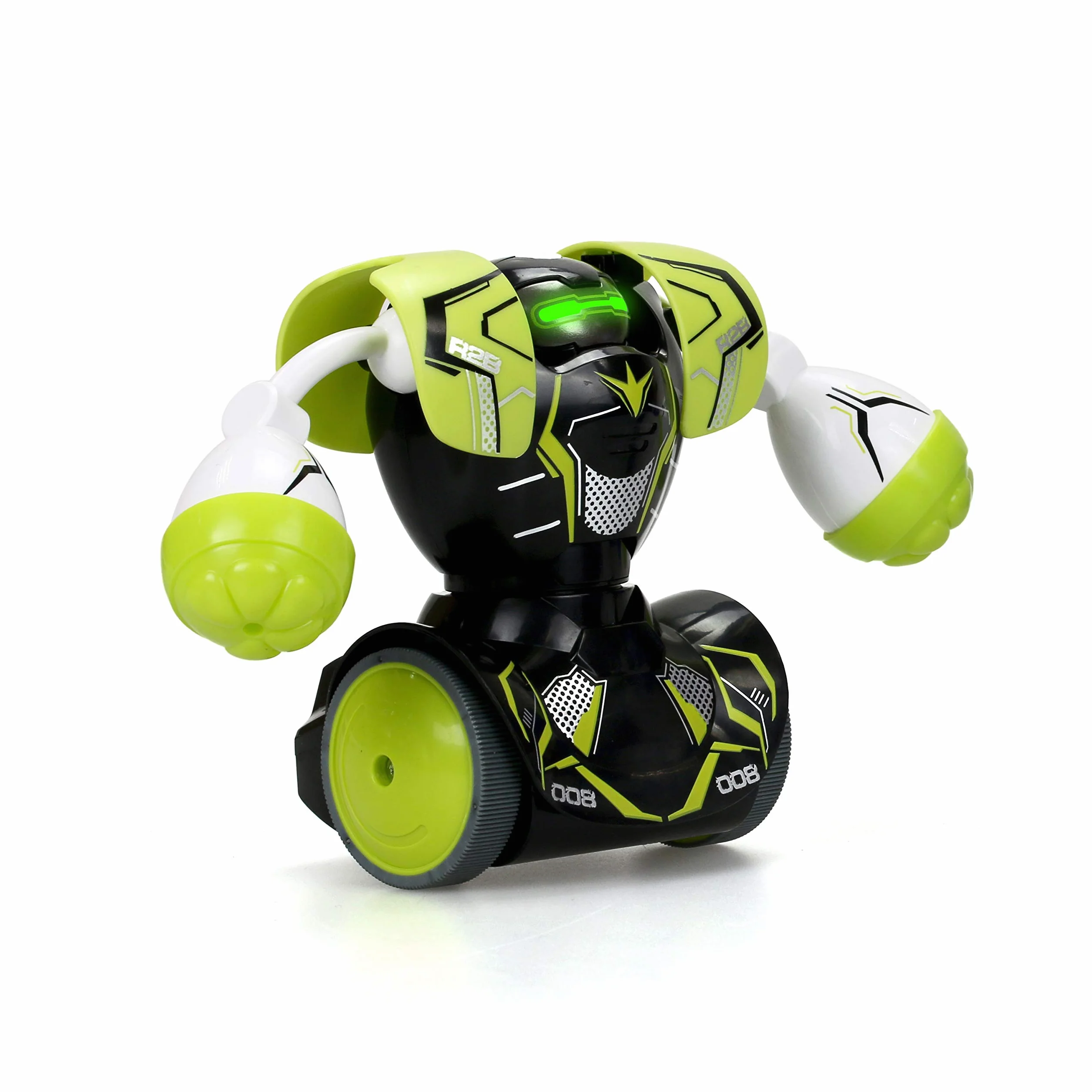 YCOO Pack 2 Robot Kombat Teledirigido 14 cm - Avanza y Golpea a su Oponente - Juguete para Niño con Efectos Sonoros y Luminosos