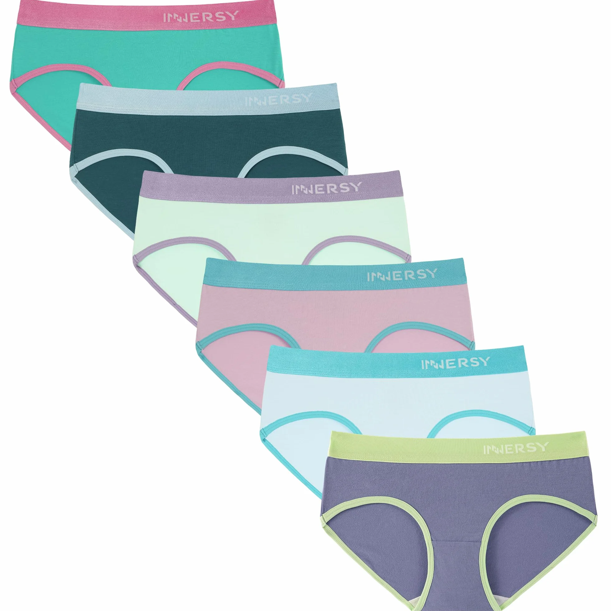 Bragas Niña Algodón Pack 6 INNERSY Ropa Interior Deportiva