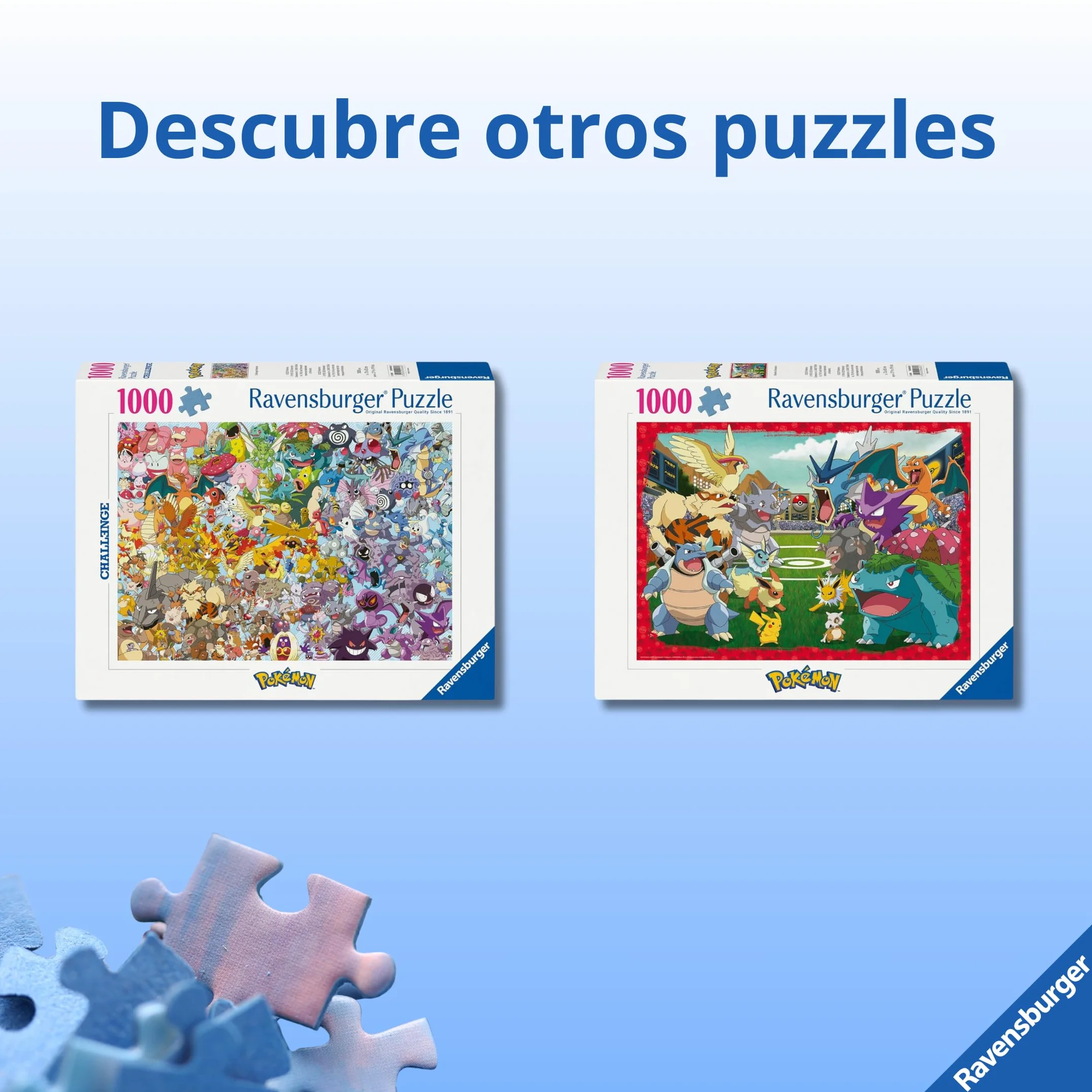 Ravensburger - Puzzle Pokemon | Puzzle 1000 Piezas | Puzzles Adultos 70x50cm | Puzzles Pokemon 1000 Piezas | Rompecabezas Adultos y Niños +14 años