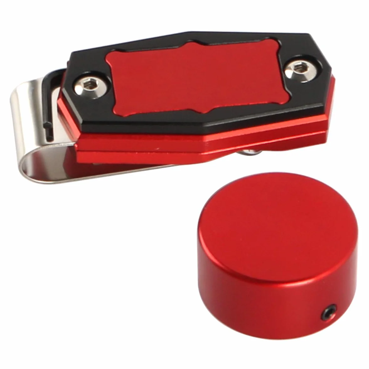 Estuche magnético portátil para tiza de billar rojo