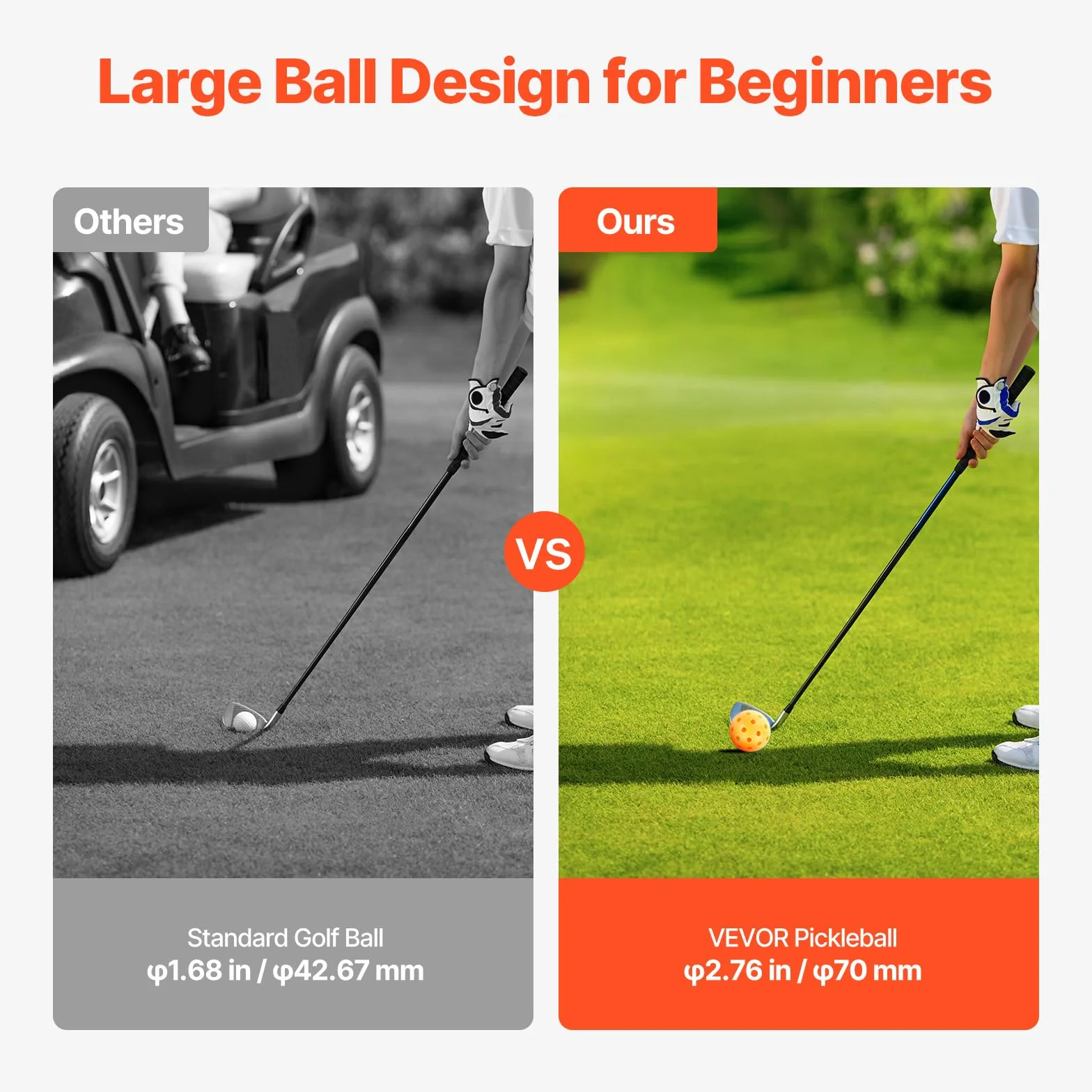 VEVOR Juego de Golf para Patio Campo de Golf de 6 Hoyos Juego de Práctica de Golf con Baldes Juego de Golf para Familias Juego de Golf Portátil para Exteriores para Césped, Patio, Campamento