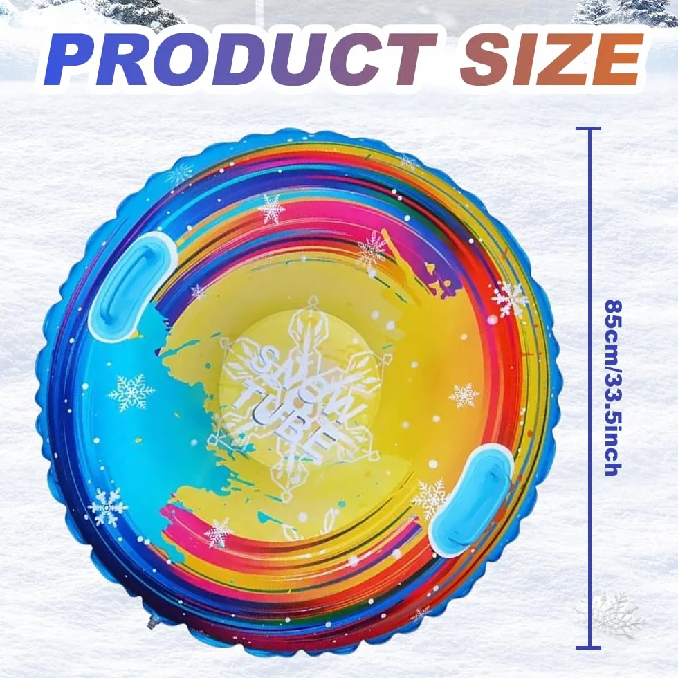 Tabla de Trineo de Nieve para Niños, Juego de Bob Plástico, Snowboard Unisex para Niño y Adulto