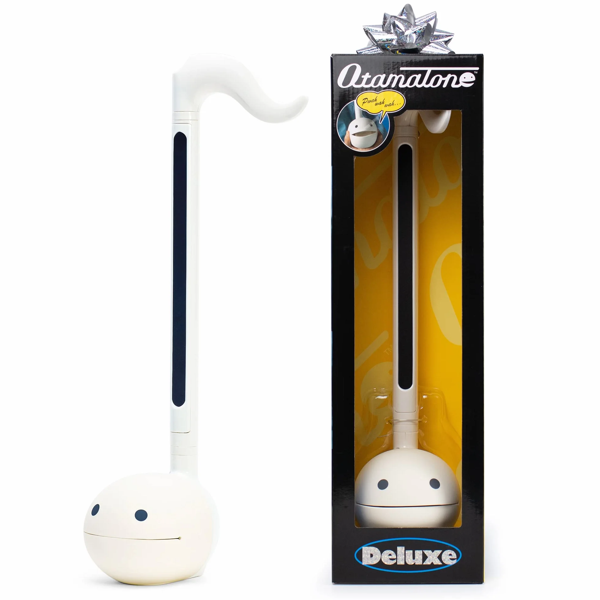Otamatone Deluxe [Manual Inglés] - Instrumento Musical Electrónico Japonés, Sintetizador Portátil de Cube/Maywa Denki de Japón, Blanco