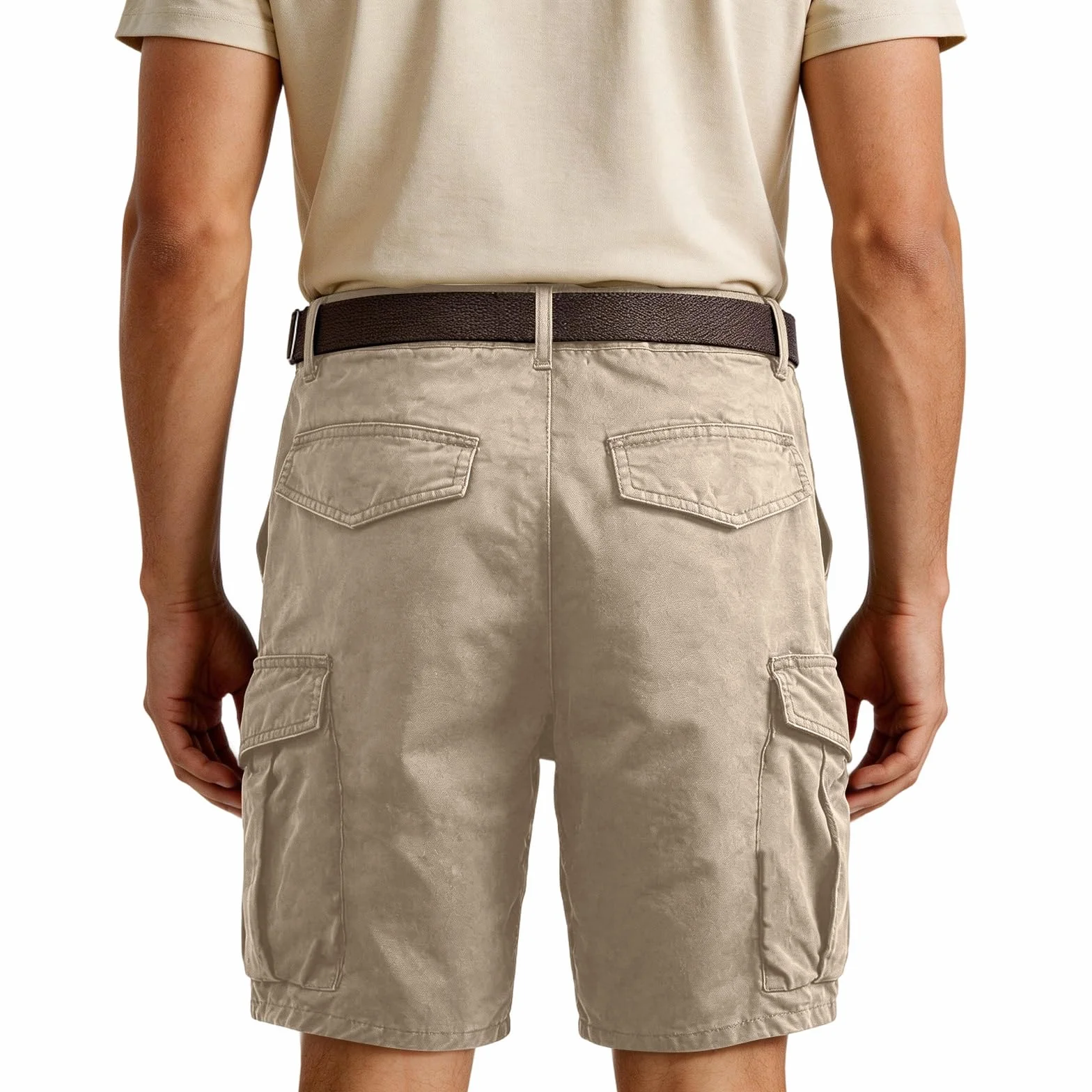 Pantalones Cortos de Trabajo Hombre Cargo Militares Verano con Bolsillos MOKBAY