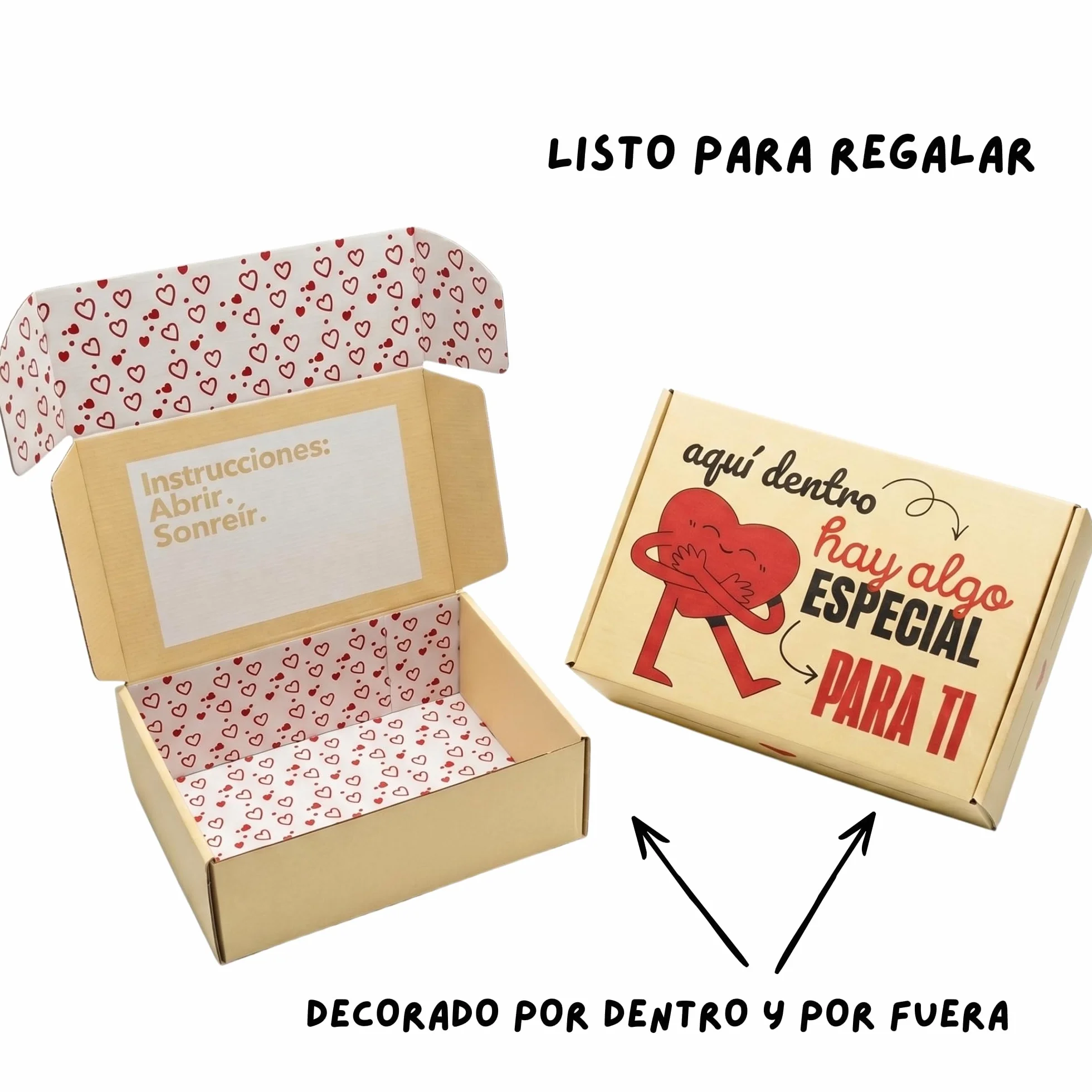 Peluchilandia Regalos Originales para Mujer y Amigas - Osito de Peluche con Mensaje Emotivo en Caja Regalo - Detalle para Cumpleaños, Enamorados o Día de la Madre (MARRÓN)