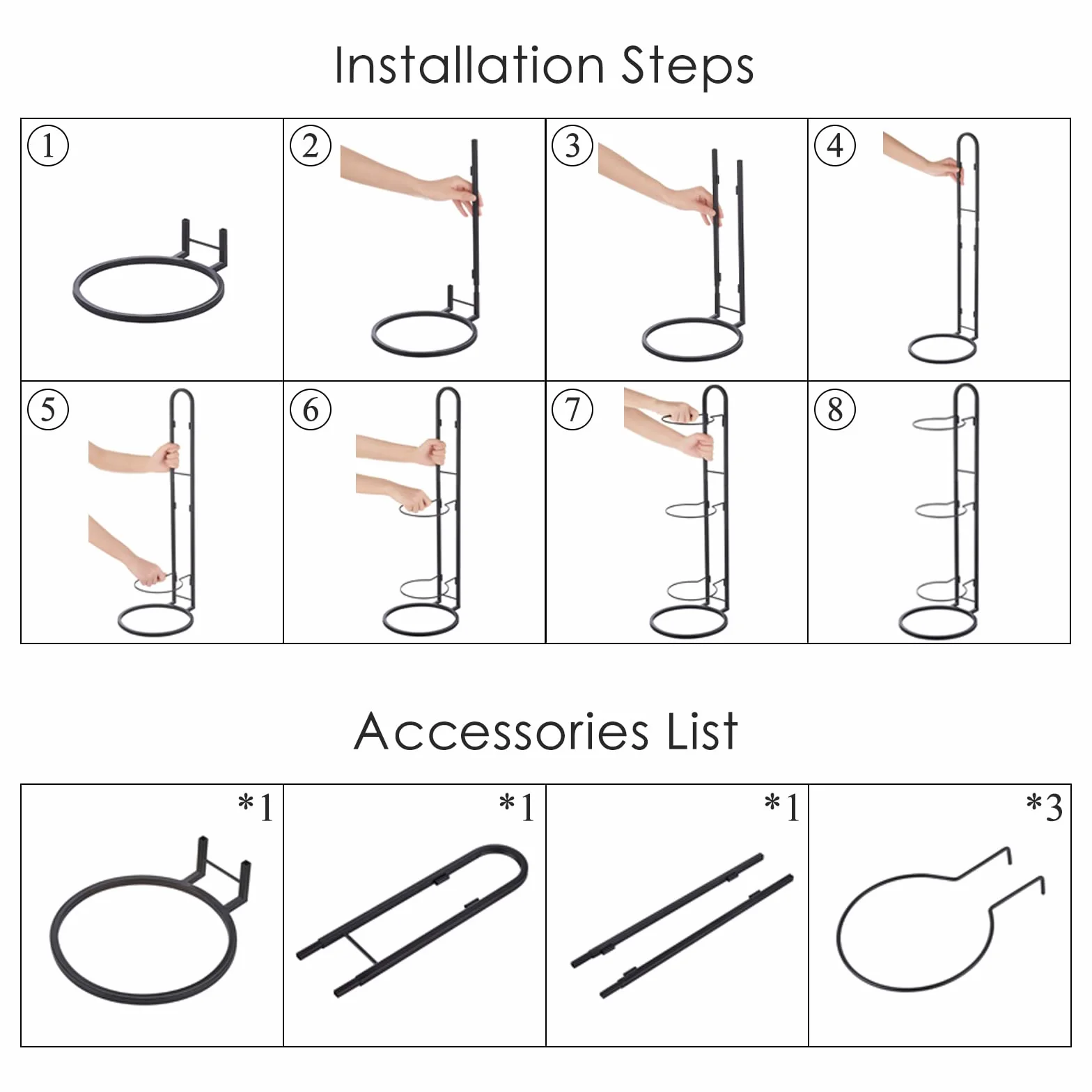 Soporte para Balones de Baloncesto Estante Almacenamiento 3 Capas Vertical Desmontable