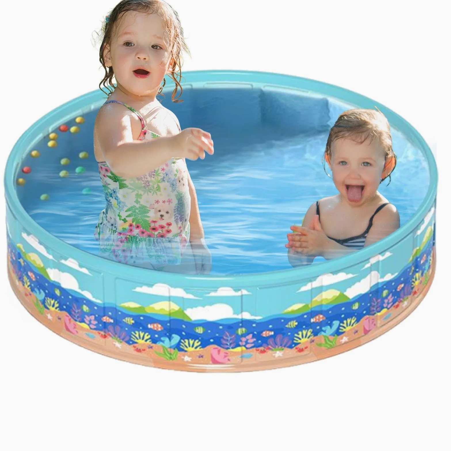 Piscinas Infantiles de jardín | PVC Plegable portátil no Hinchable - Piscina de Chapoteo para Niños,para Niños Y Niñas Verano Exterior Al Aire Libre Patio Jardín De Agua Y Patio Trasero