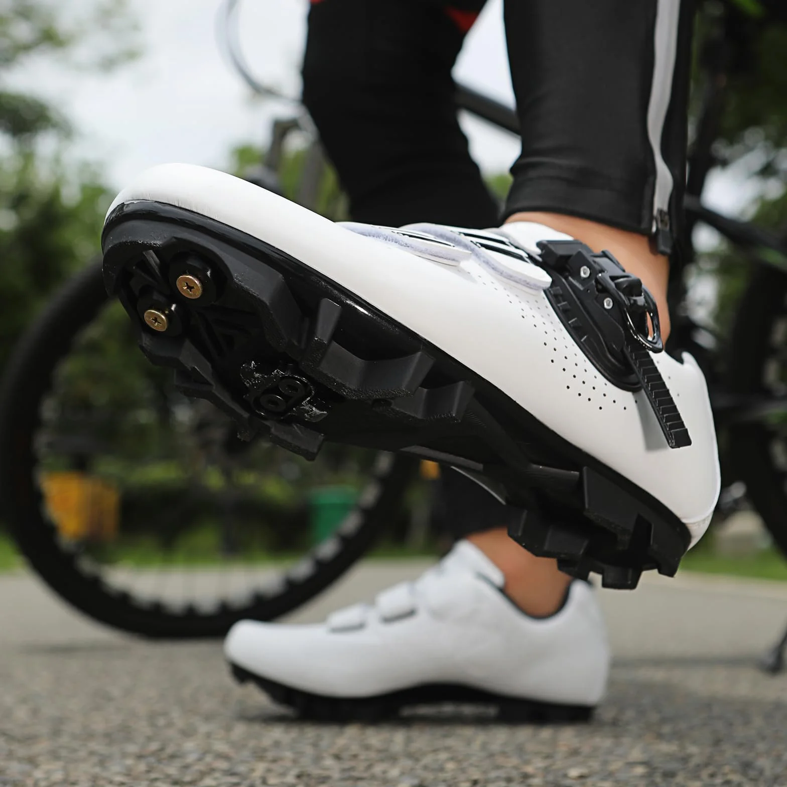 Hixingo Zapatilla de Ciclismo Hombre Mujer, Zapatos Bicicleta MTB SPD Lock System Respirables