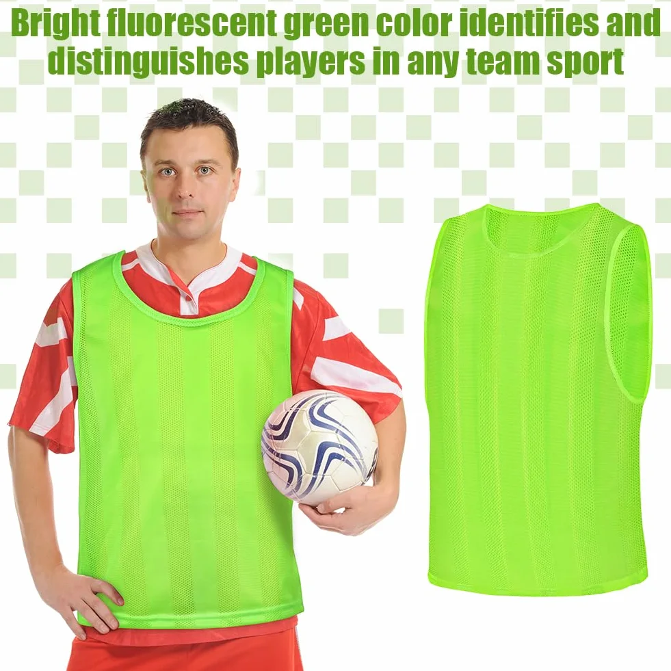 Petos Futbol 6Pcs Chaleco de Entrenamiento de Malla Transpirable para Niños Adultos Fútbol Baloncesto