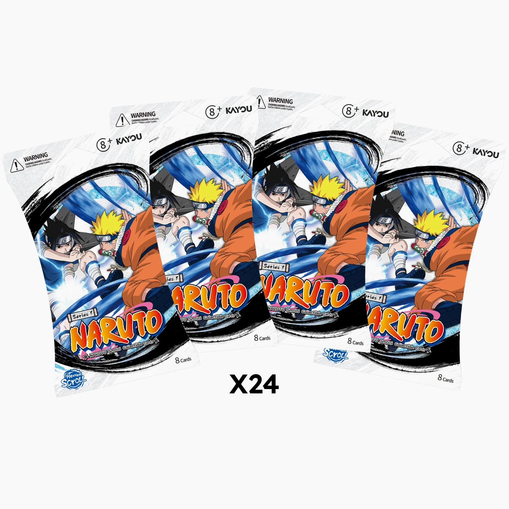 Kayou Naruto Heaven Scroll Edition Blister (24) | Caja con 24 Blisters de Cartas Coleccionables, 8+ Años, Español/Alemán/Inglés/Francés/Italiano