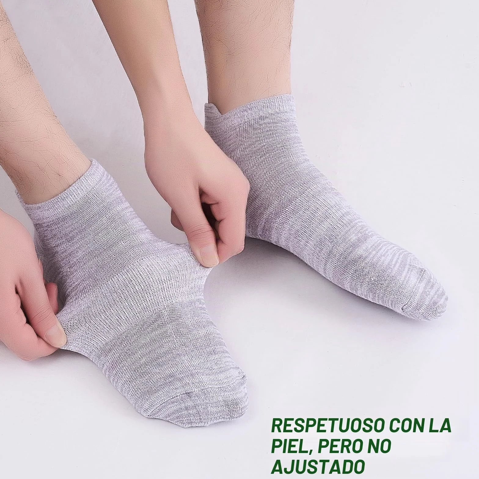 Calcetines Tobilleros de Bambú para Hombre 43-46 y Mujer 37-42, 6 Pares Transpirables Antiampollas