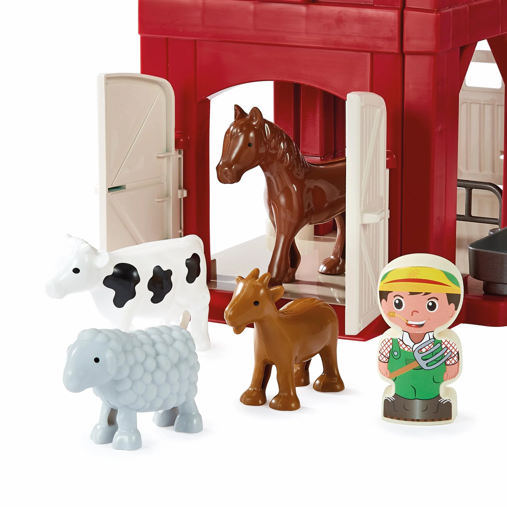 Ecoiffier Abrick Granja ecológica, Juego de construcción con Animales, Tractor, silo y Accesorios, con Paneles solares y aerogenerador, Juguete Educativo Desde 18 Meses (7900002979)