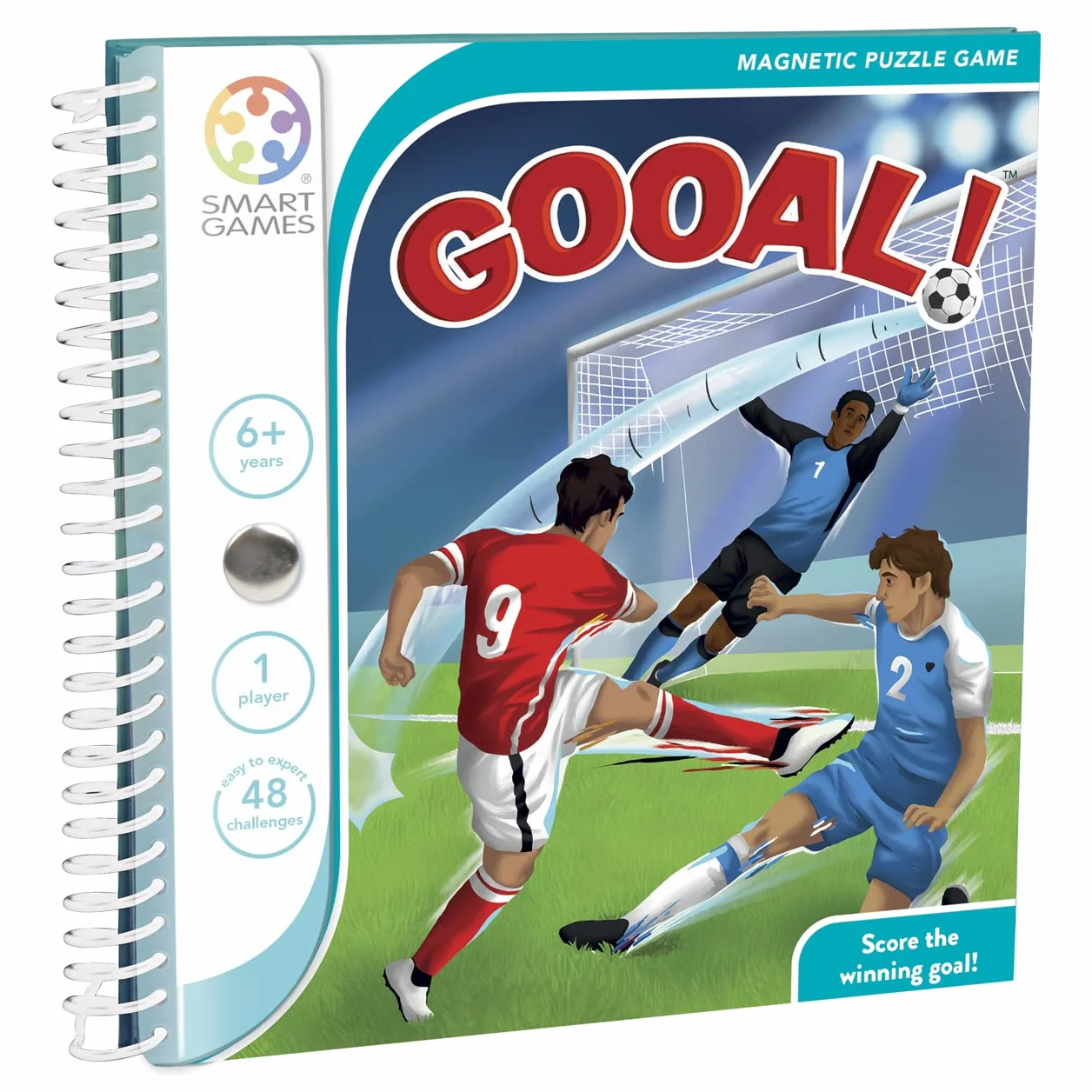 SmartGames Gooal! Juego Mesa Magnetico Educativo 6 Años Rompecabezas Niños