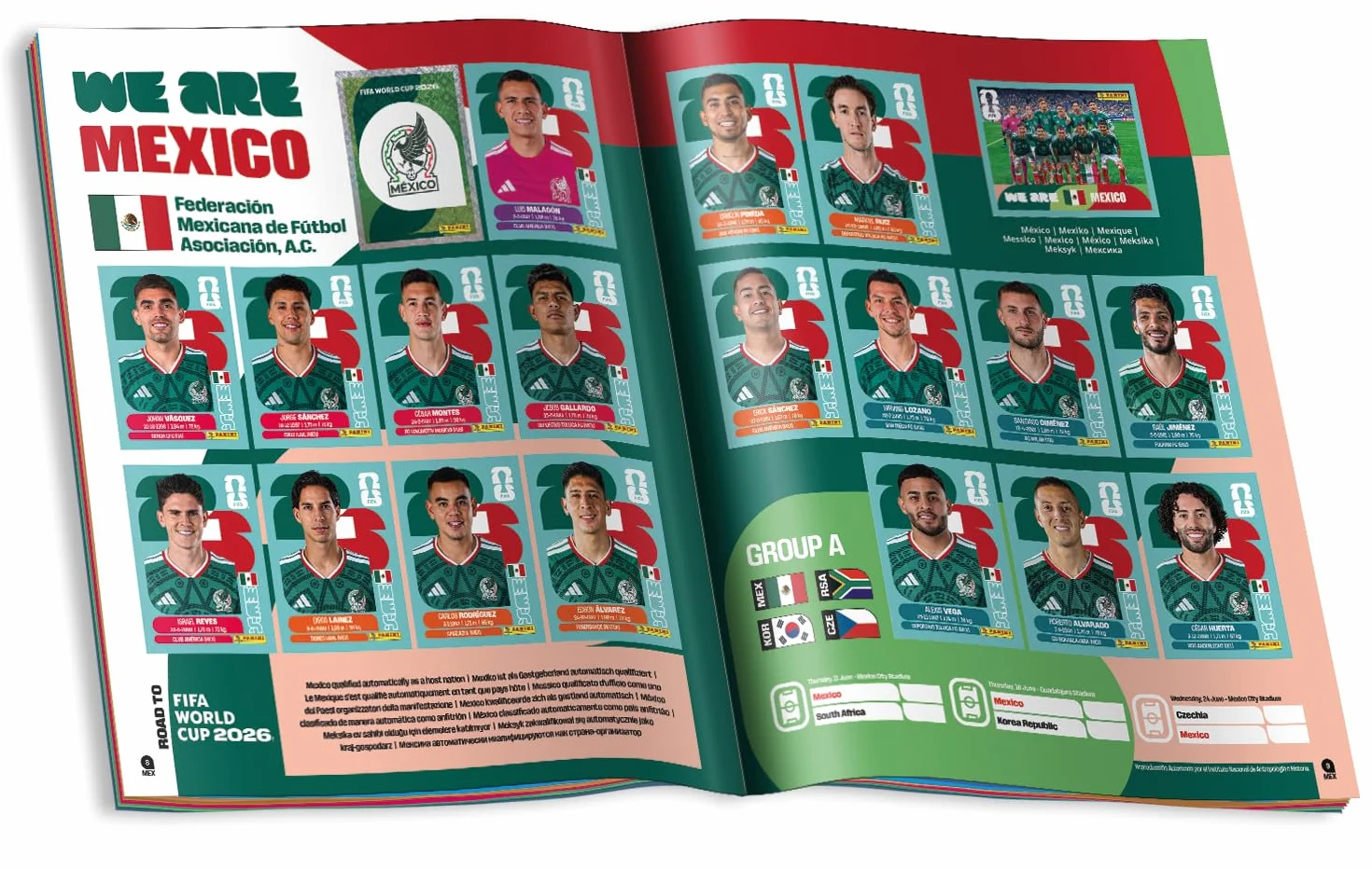 Panini Álbum de Calcomanías Copa Mundial FIFA 2026 Multicolor