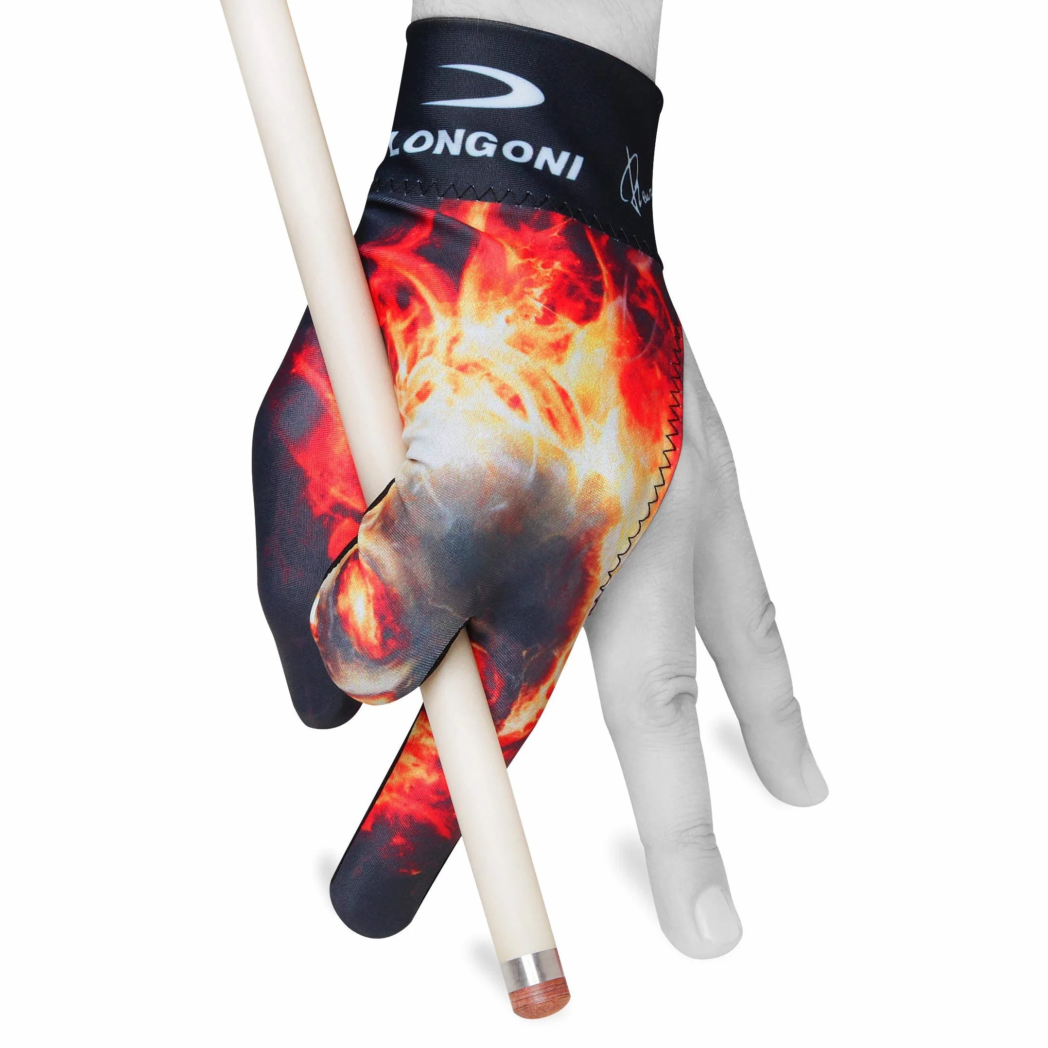 Longoni Billiard Pool Cue Guante de Billar Calavera