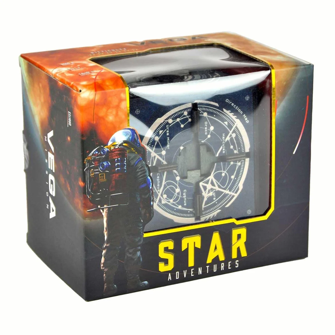Logica Juegos Art. Vega - Cofre Secreto - Rompecabezas de Madera - Dificultad 6/6 Experto - Serie Star Adventures