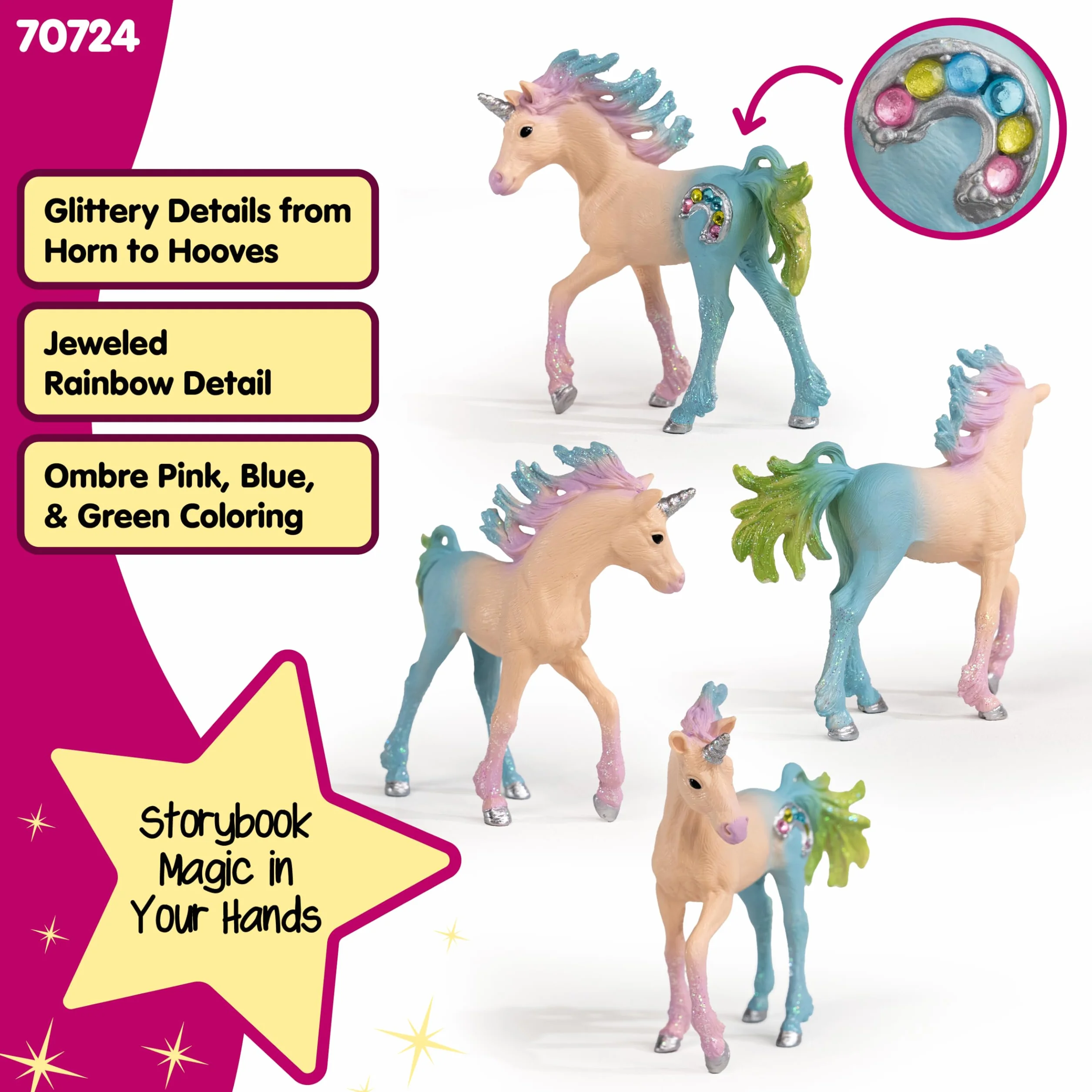 Schleich 70724 Unicorno Algodón de azucar, Potro (bayala®)
