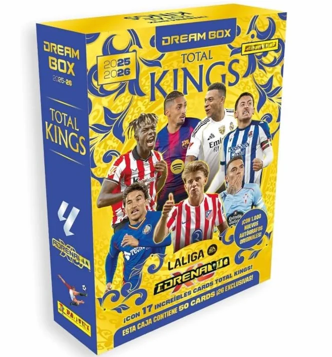 Panini Adrenalyn XL Dream Box Total Kings 2025-2026, Caja con 50 Cromos