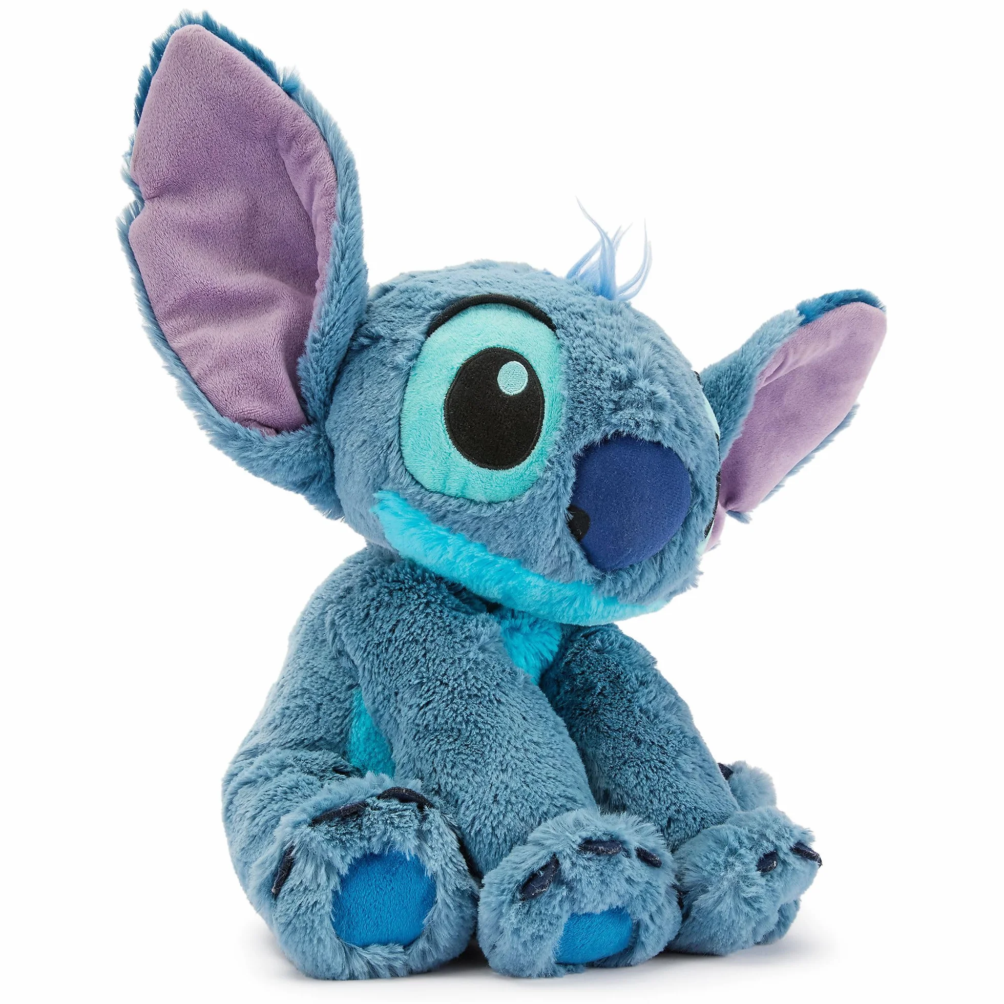 Disney Store Peluche Mediano Stitch 38 cm Textura Afelpada Detalles Bordados Orejas Flexibles