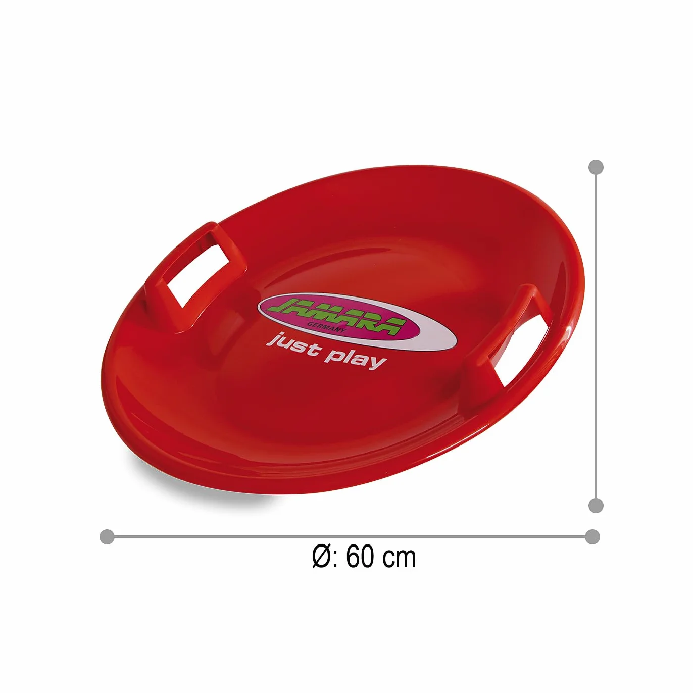 JamARA -Snow Play - Plato antideslizante de 60 cm en ambos lados, cuerpo de plástico duradero y resistente, peso ligero de solo 555 g