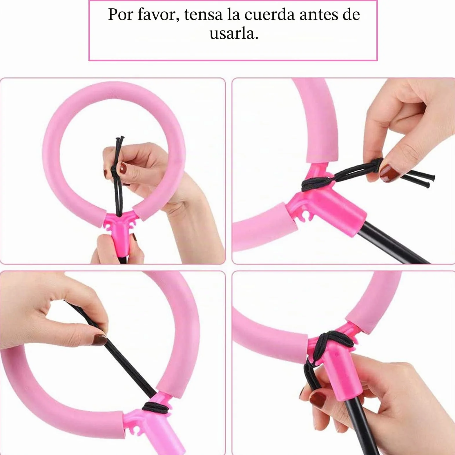 Pelota De Salto De Tobillo con Flash Plegable para Niños Adultos Ejercicio (Rosa)