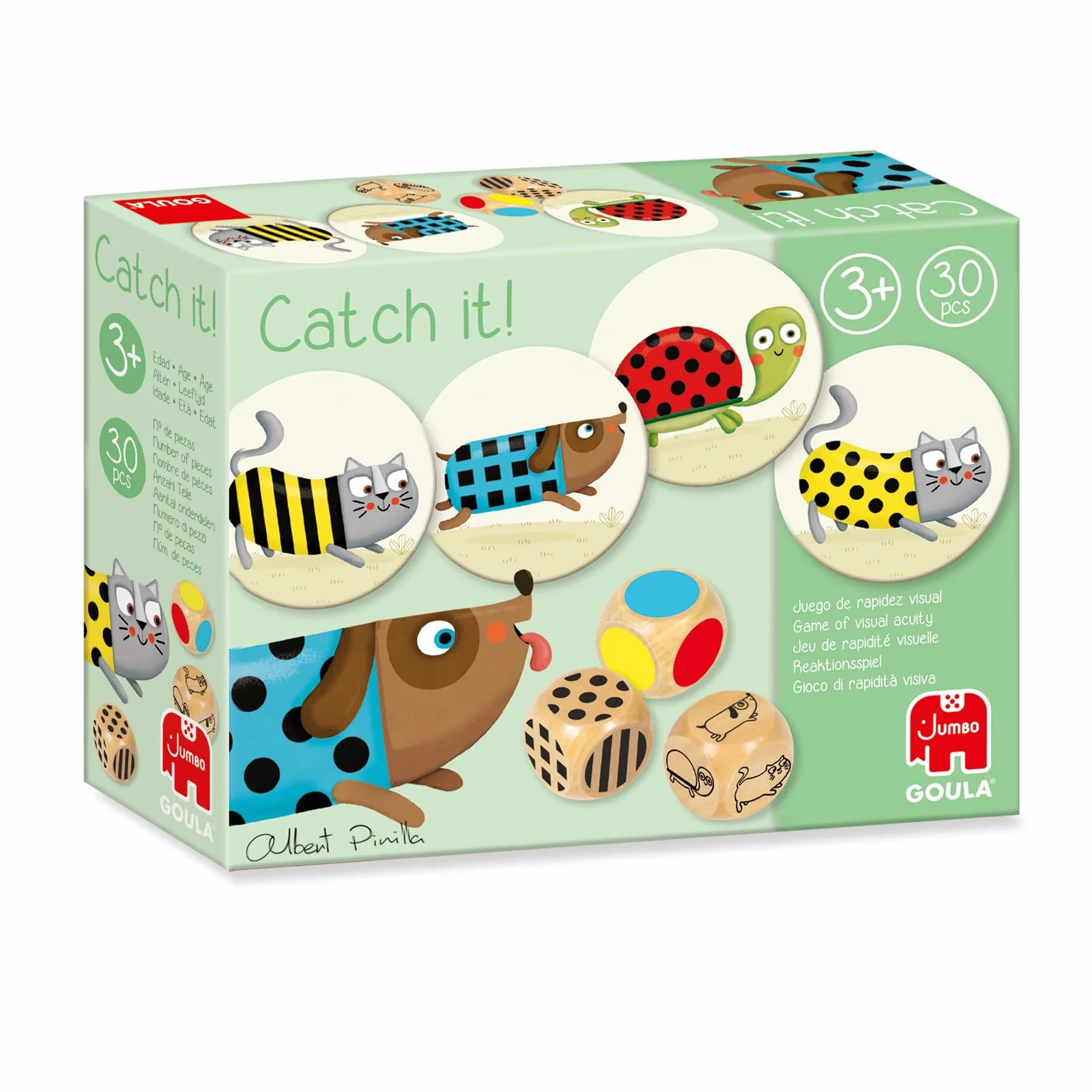 Goula - Catch It! Juego de mesa preescolar de agilidad visual para niños a partir de 3 años