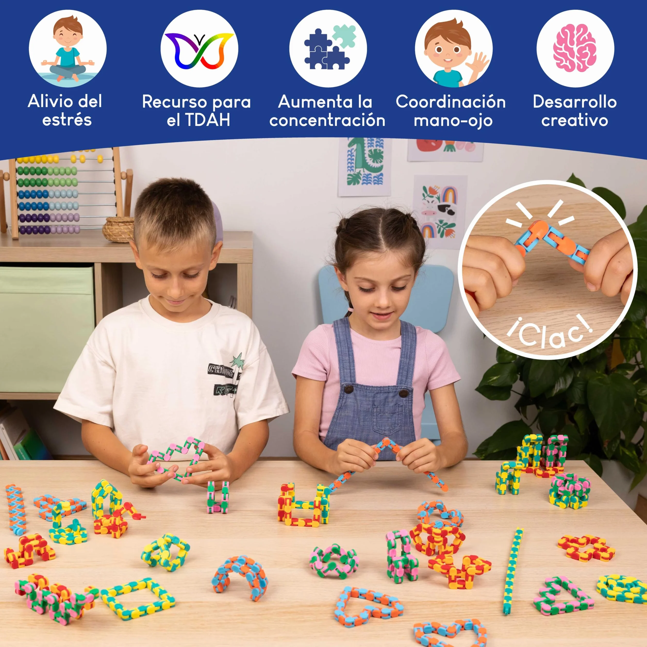 BONNYCO Wacky Tracks Pack 40 Juguetes Sensoriales Regalo Niños 3-12 Años Antiestrés