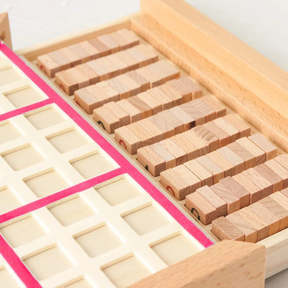Lechnical Juego de Rompecabezas de Madera Sudoku Juego de Sudoku de Madera con cajón Math Brain Teaser Juguetes de Escritorio
