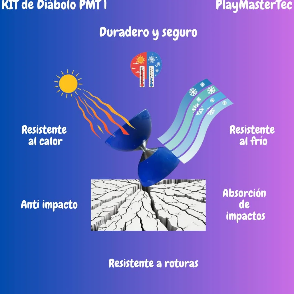 Diábolo Azul Eje Fijo Kit 2 Juegos de Palos niños y Adultos Regalo Ideal