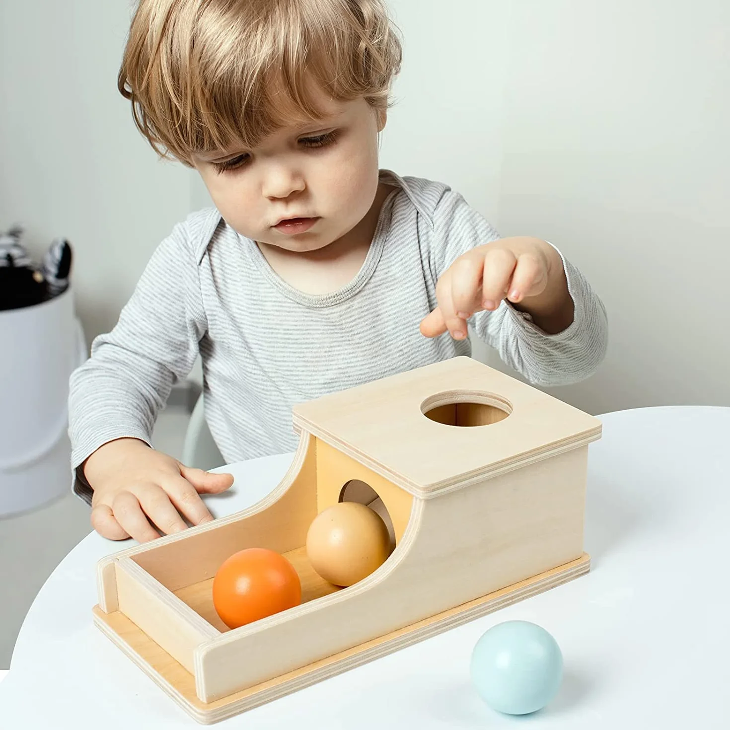 YAANI Caja de permanencia de objetos y juguetes para bebés de 6 a 12 meses, juguetes Montessori para niños de 1 año, juguetes sensoriales y para niños, regalos para bebés