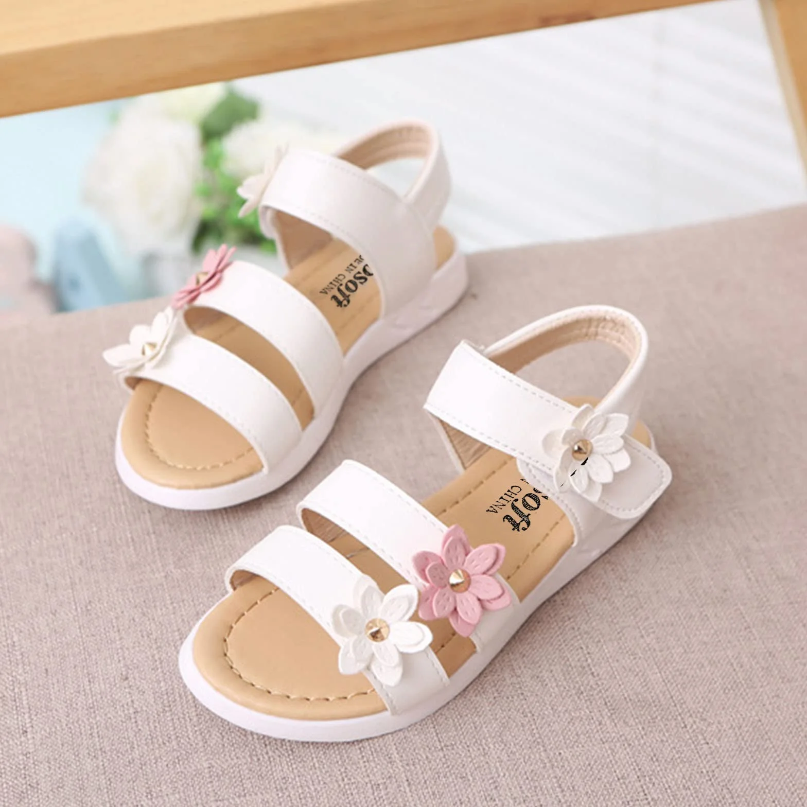 Sandalias Niña Verano, Lindo Dibujos Animados Zapatos Ligero Antideslizantes Princesa Chanclas Bebé Playa Caminar