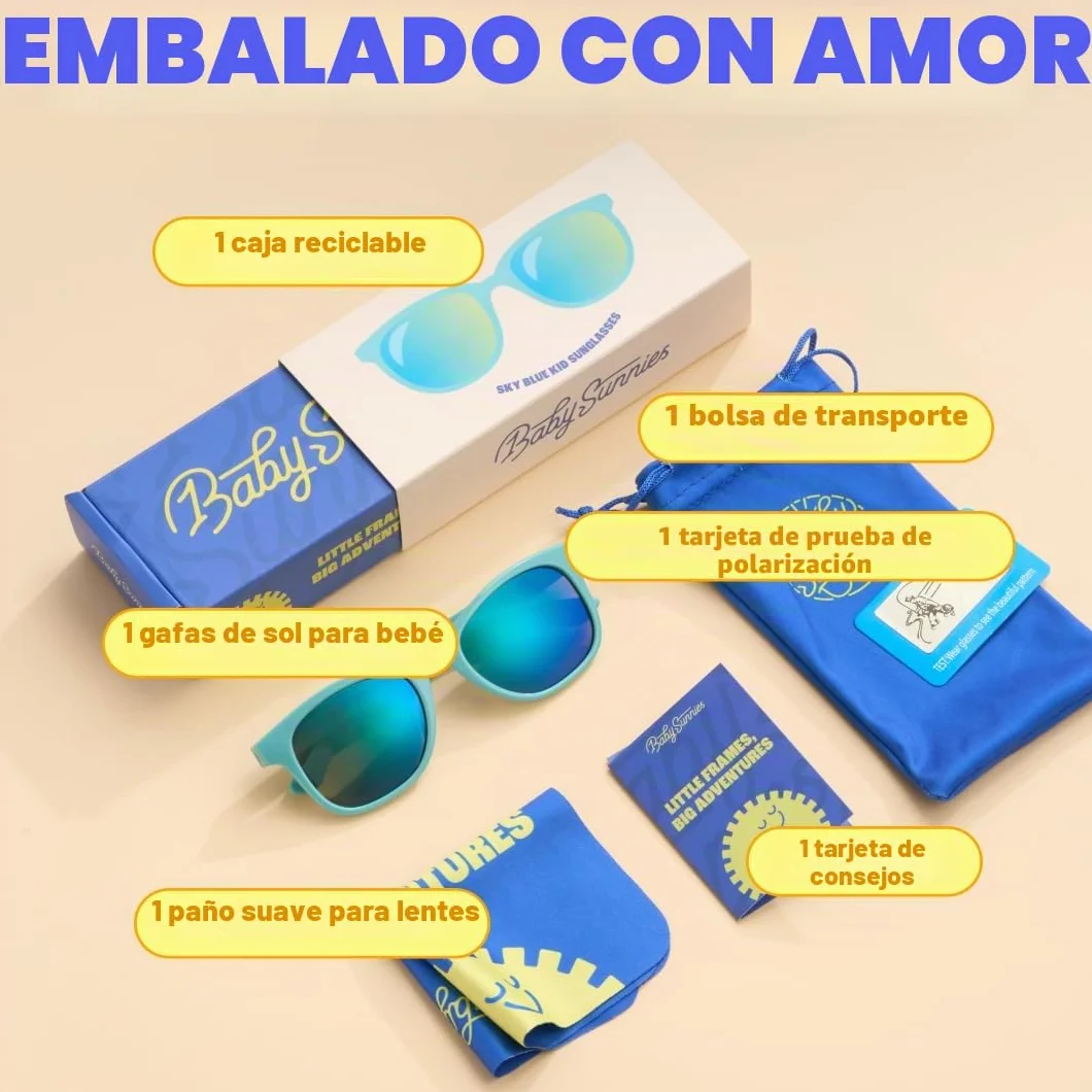 Gafas de sol flexibles para niños BABY SUNNIES con protección UV 100% irrompible