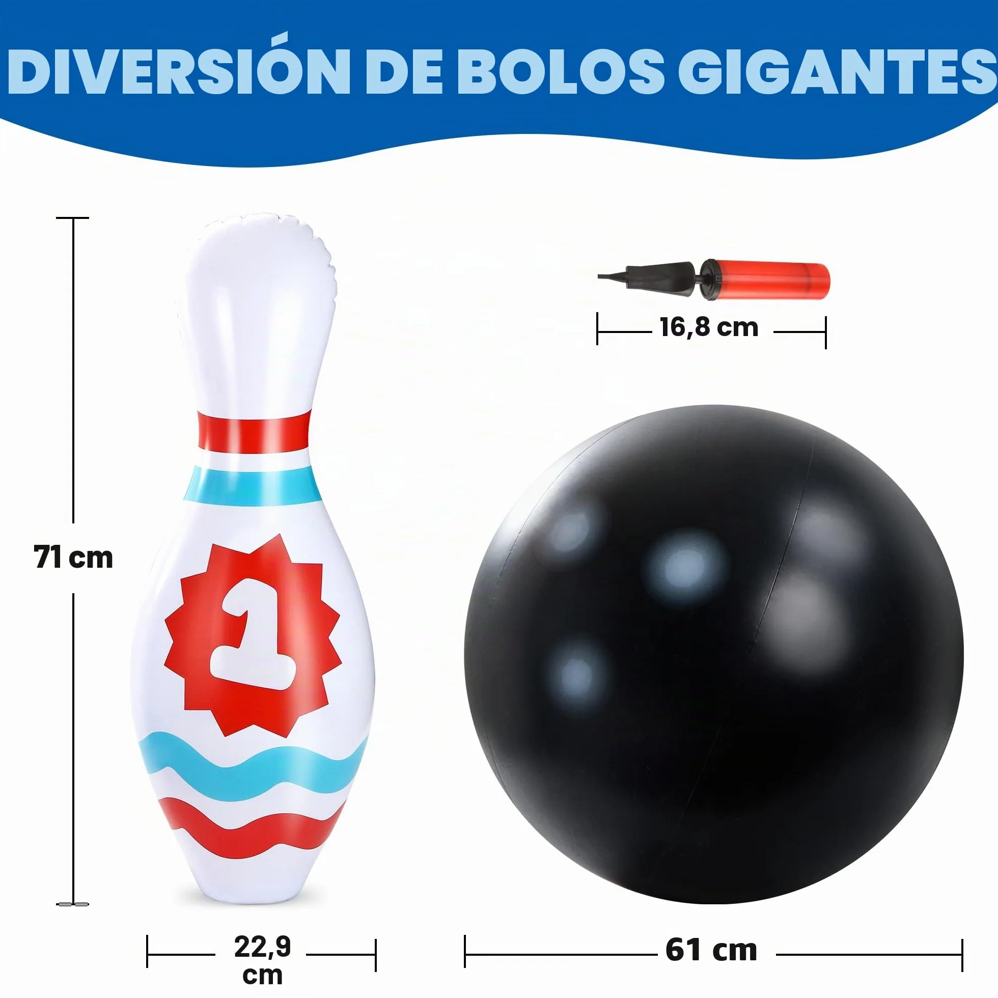 JOYIN Giant Inflatable Bowling Set for Kids and Adults, Christmas Birthday Party Games, Kids Education Motor Skills Toys