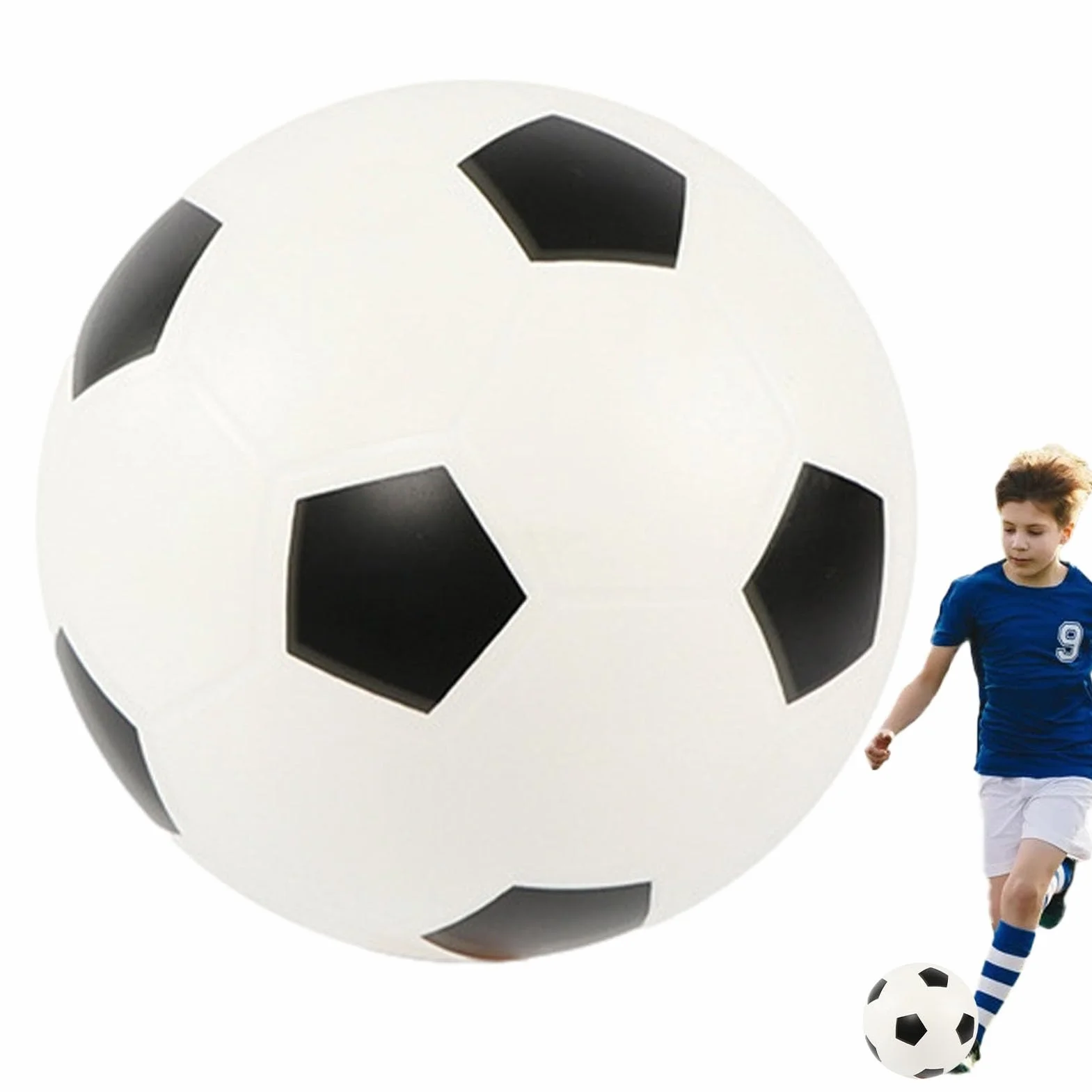Balón de fútbol de 21 cm para interiores, de esponja silenciosa de alta densidad, pelota de espuma F suave para niños y niñas, pelota de rebote sin ruido, pelotas de fútbol de espuma F para exteriores
