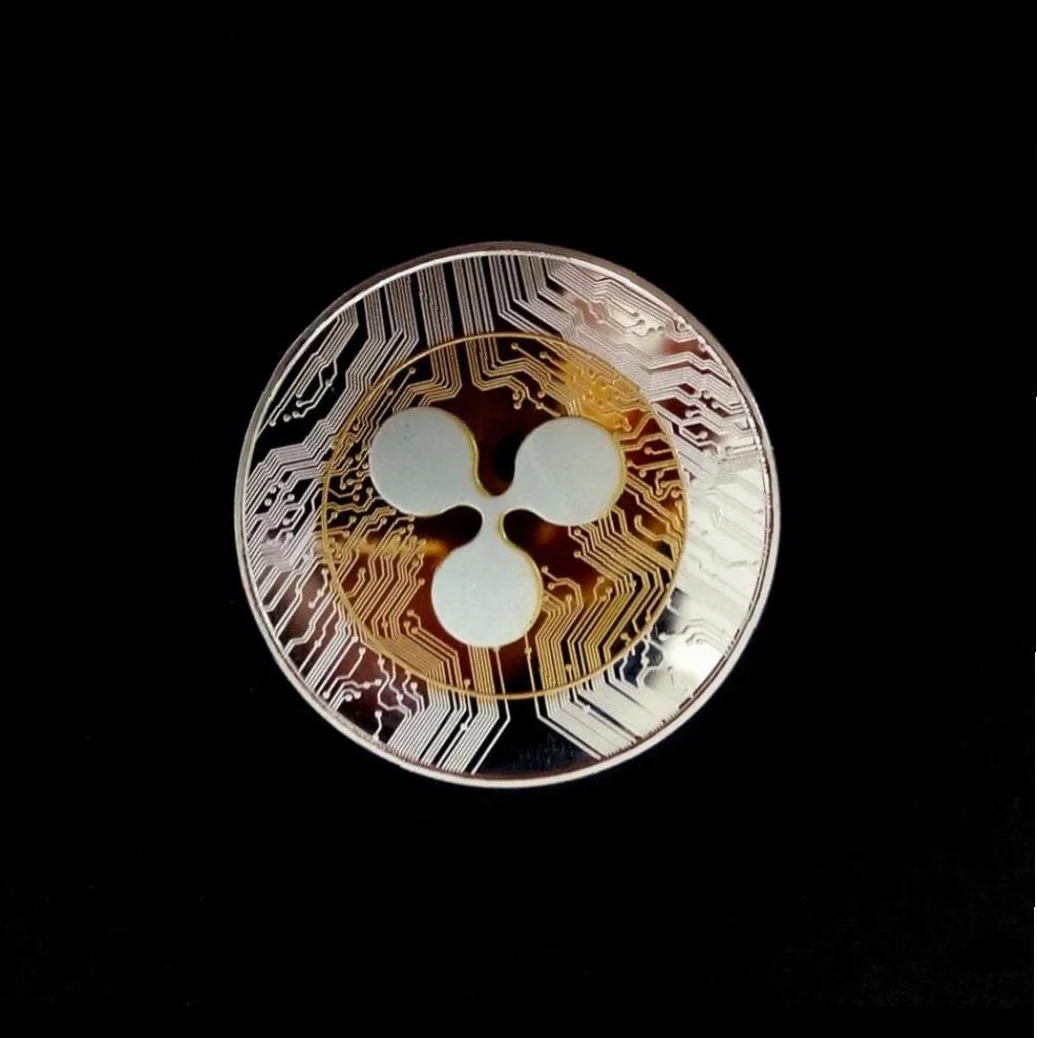 Ripple Commemorative Coin Copper Silver Art Art Gift Fishys Gift for Collector