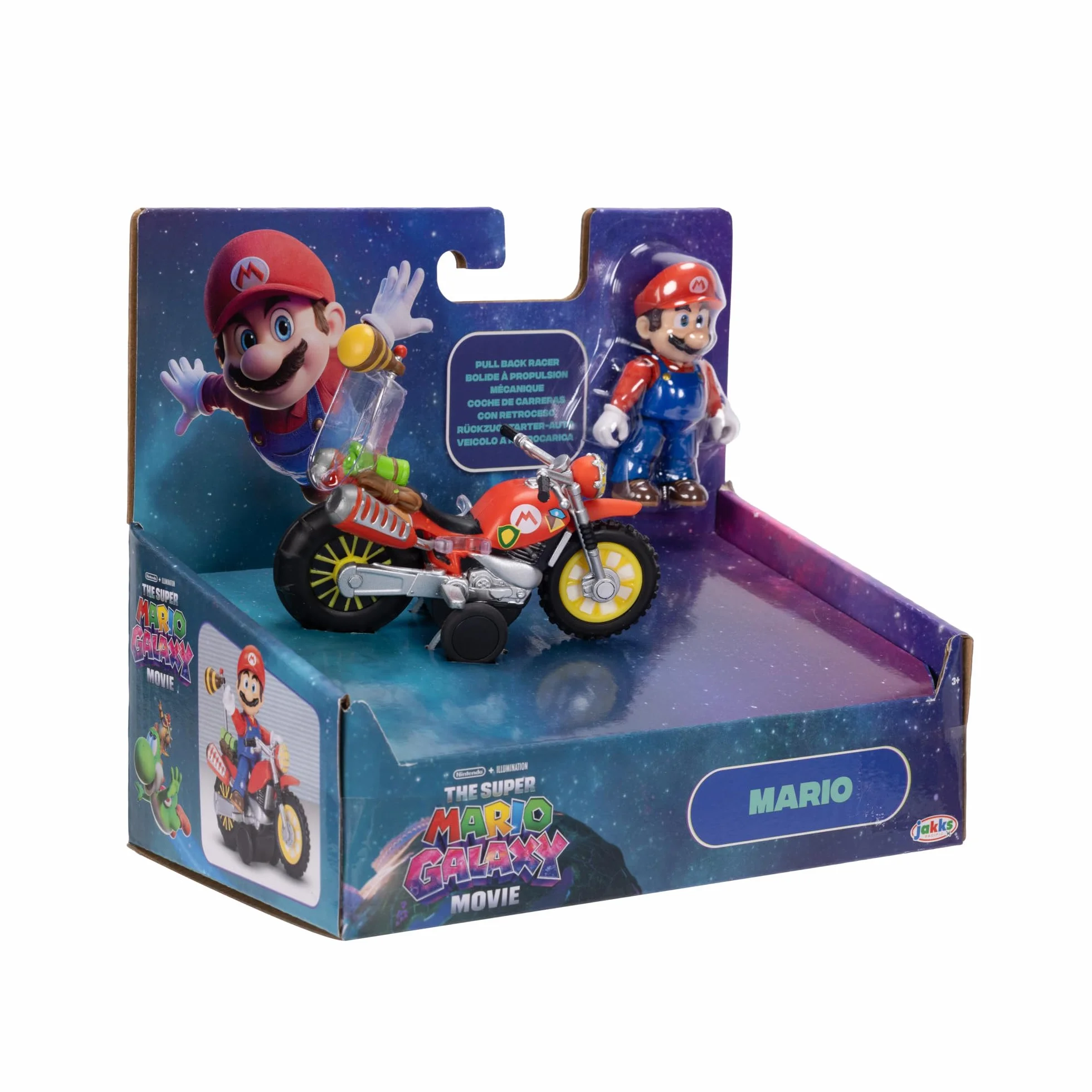 La película Super Mario Galaxy – Figura de 6 cm con Motocicleta de Retroceso – Mario