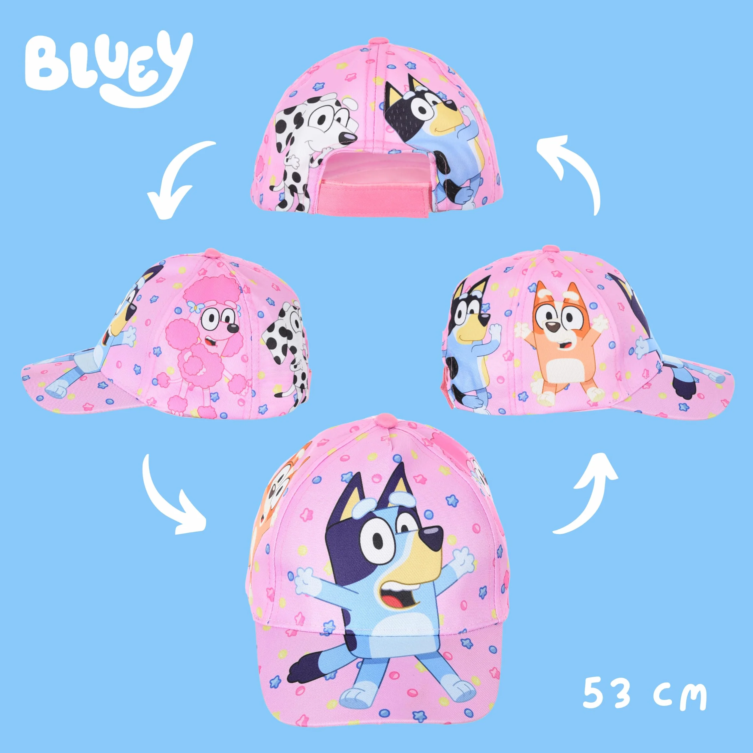 Bluey Gorra de Beisbol Clasica para Niños Niñas Bingo Coco Chloe