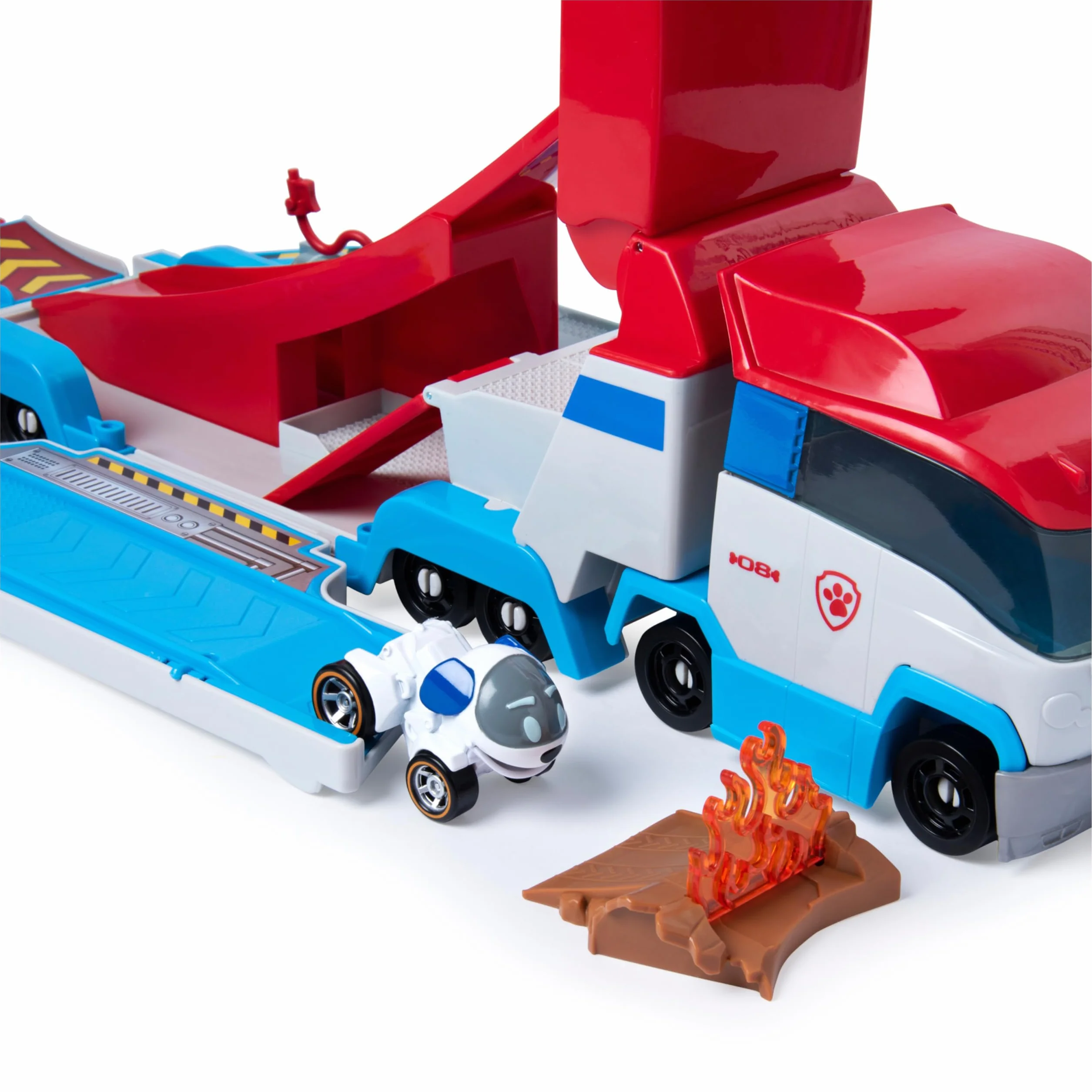 Paw Patrol Patrulla Canina - Autobús Lanzador Transportador con Conjunto de Pistas Transformables 2 en 1 para Coches True Metal Patrulla Canina Juguetes - Juguetes Niños 3 Años +