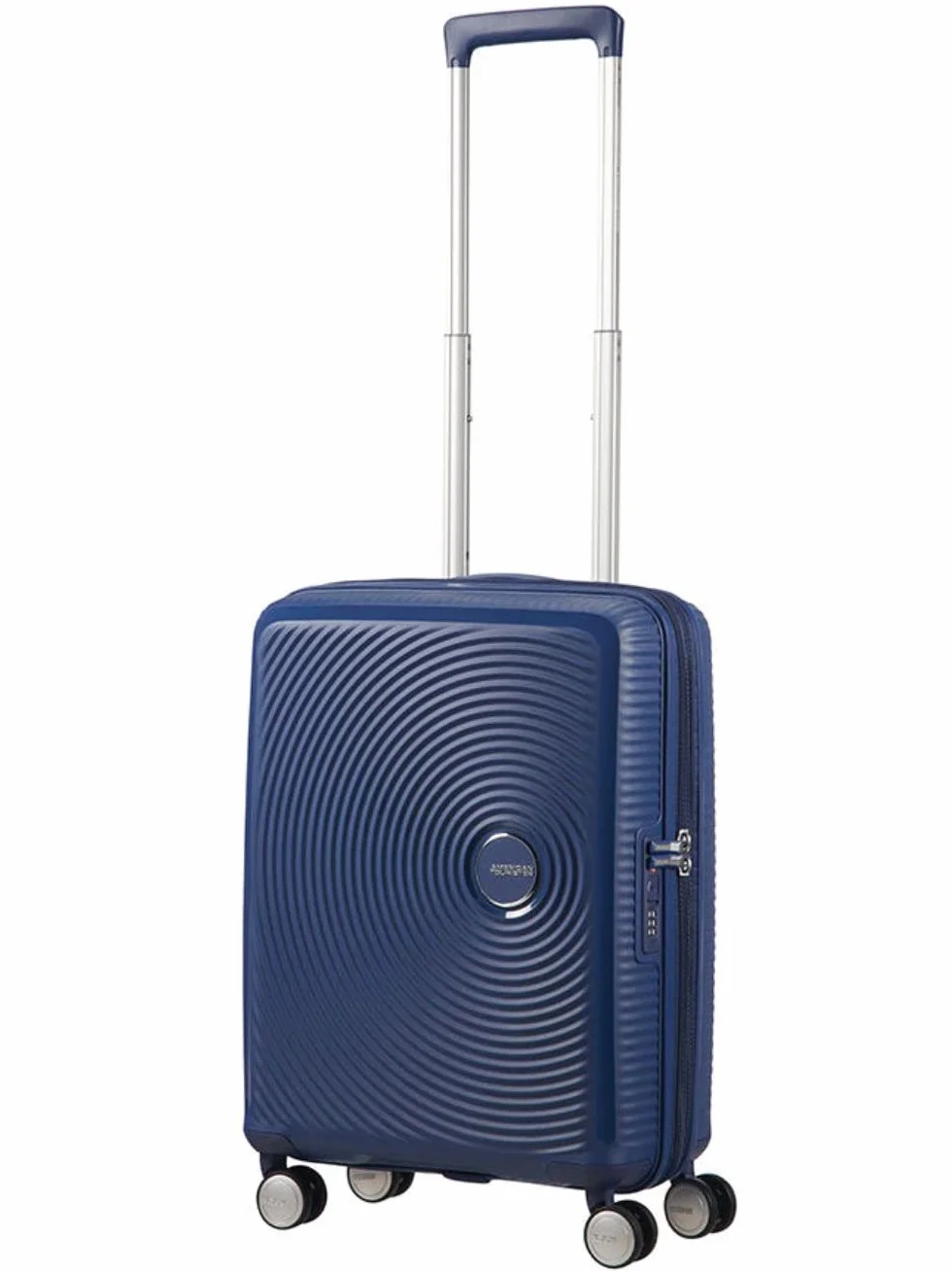 American Tourister Soundbox - Spinner S Expandible Maleta de Cabina, 55 cm, 35.5/41 L, Azul (Midnight Navy)
