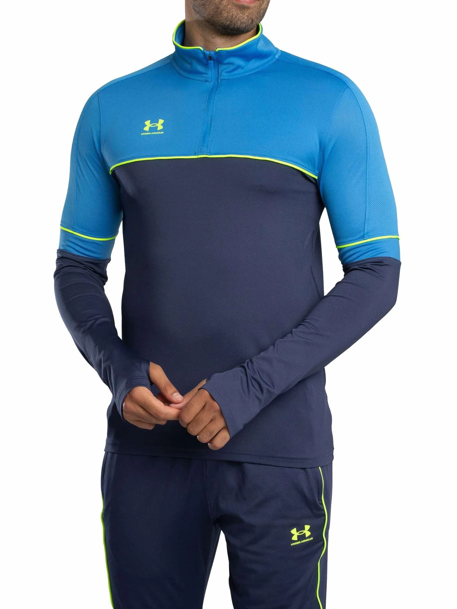 Under Armour Hombre Chaqueta De Entrenamiento Challenger Con Cremallera De 1/4, Grey