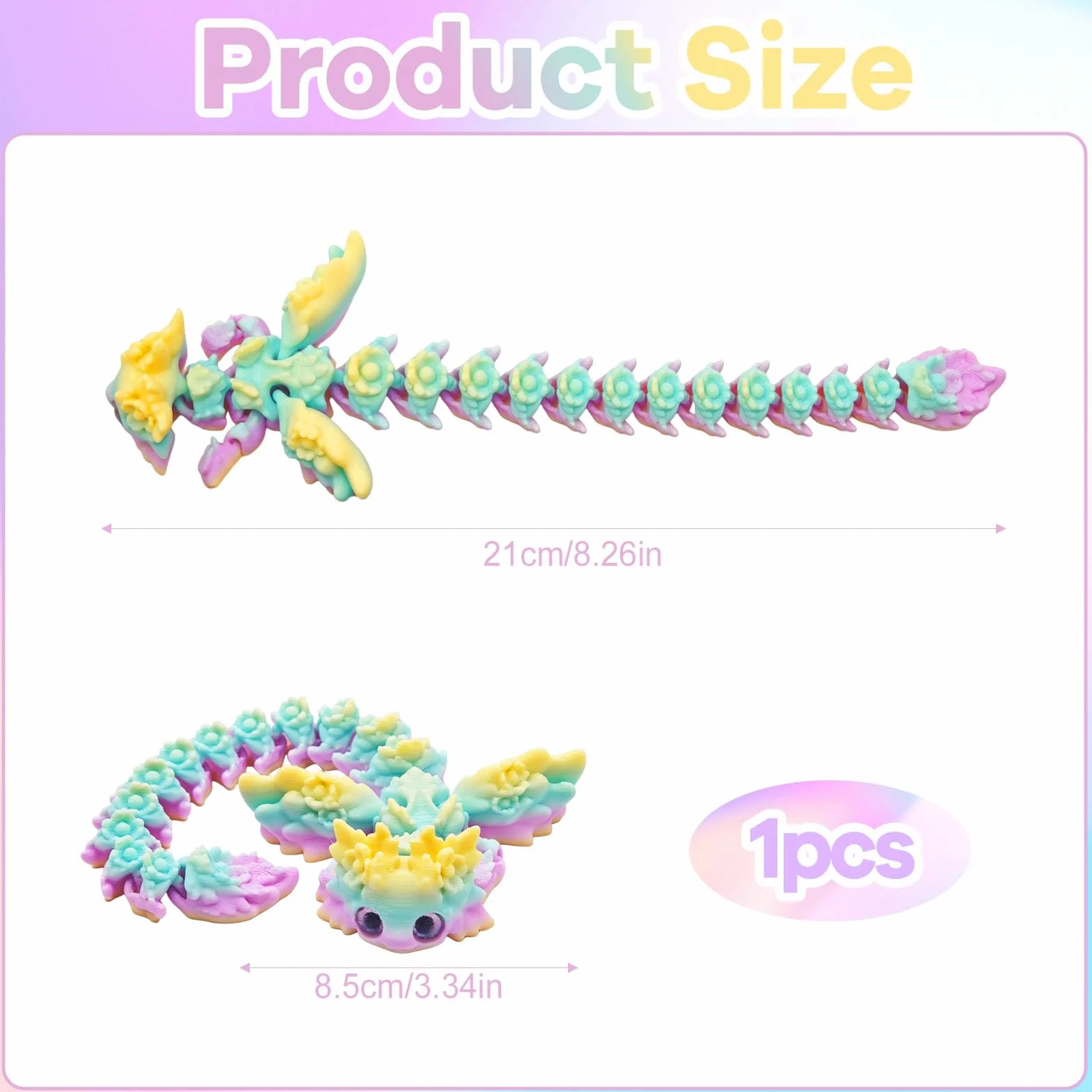TaimeiMao Axolote Impreso en 3D, Animales Impresos en 3D, Adecuado para Automóviles, Oficinas y Decoración del Hogar