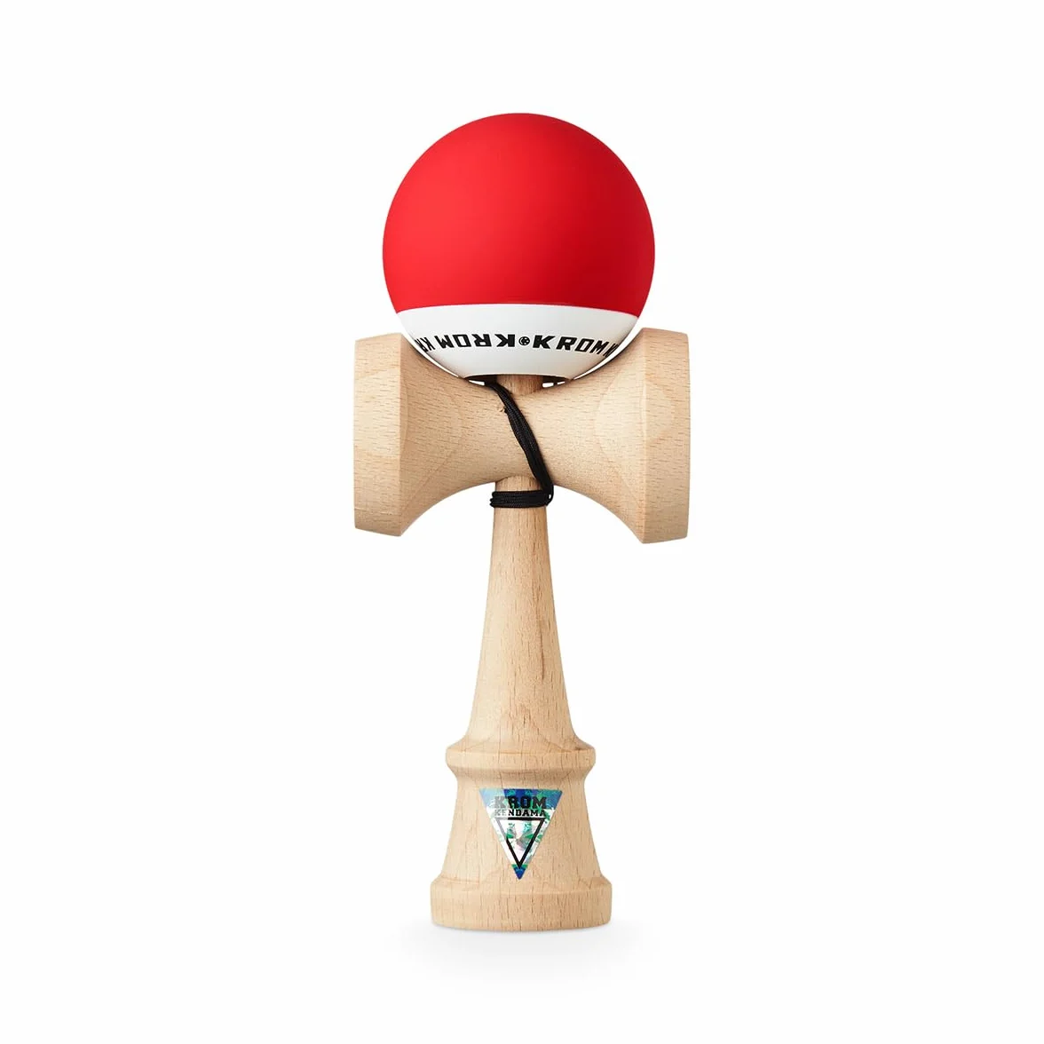 KROM Juguete Kendama – Pop Rojo – Resistente y Duradero – Mejora Tus Habilidades Cognitivas – Mejora el Balance, los Reflejos y la Creatividad – Kendama Modelo Pro Hecho para Principiantes y Expertos